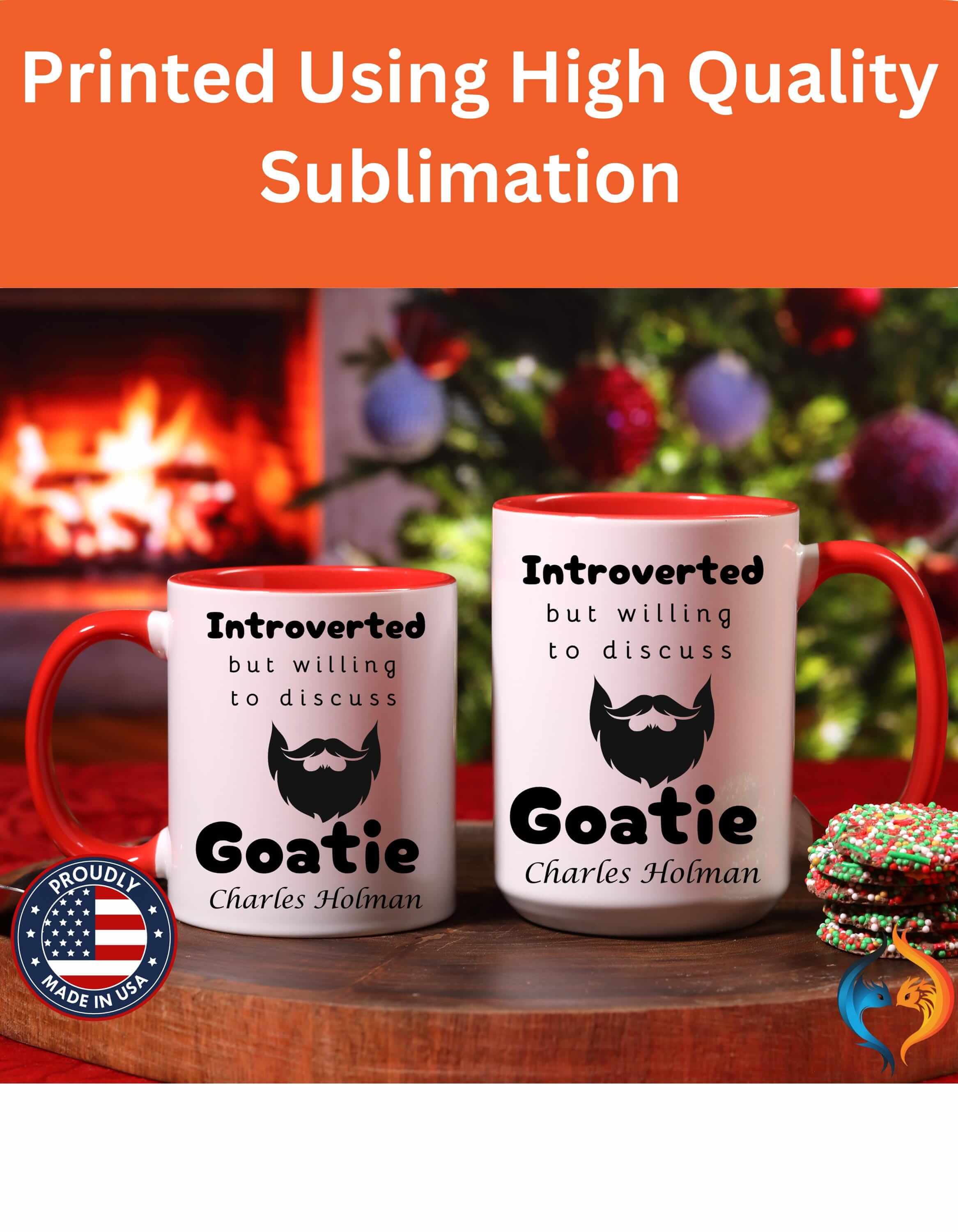 Introverted But Willing To Discuss Goatie 15Oz Personalized Funny Mug