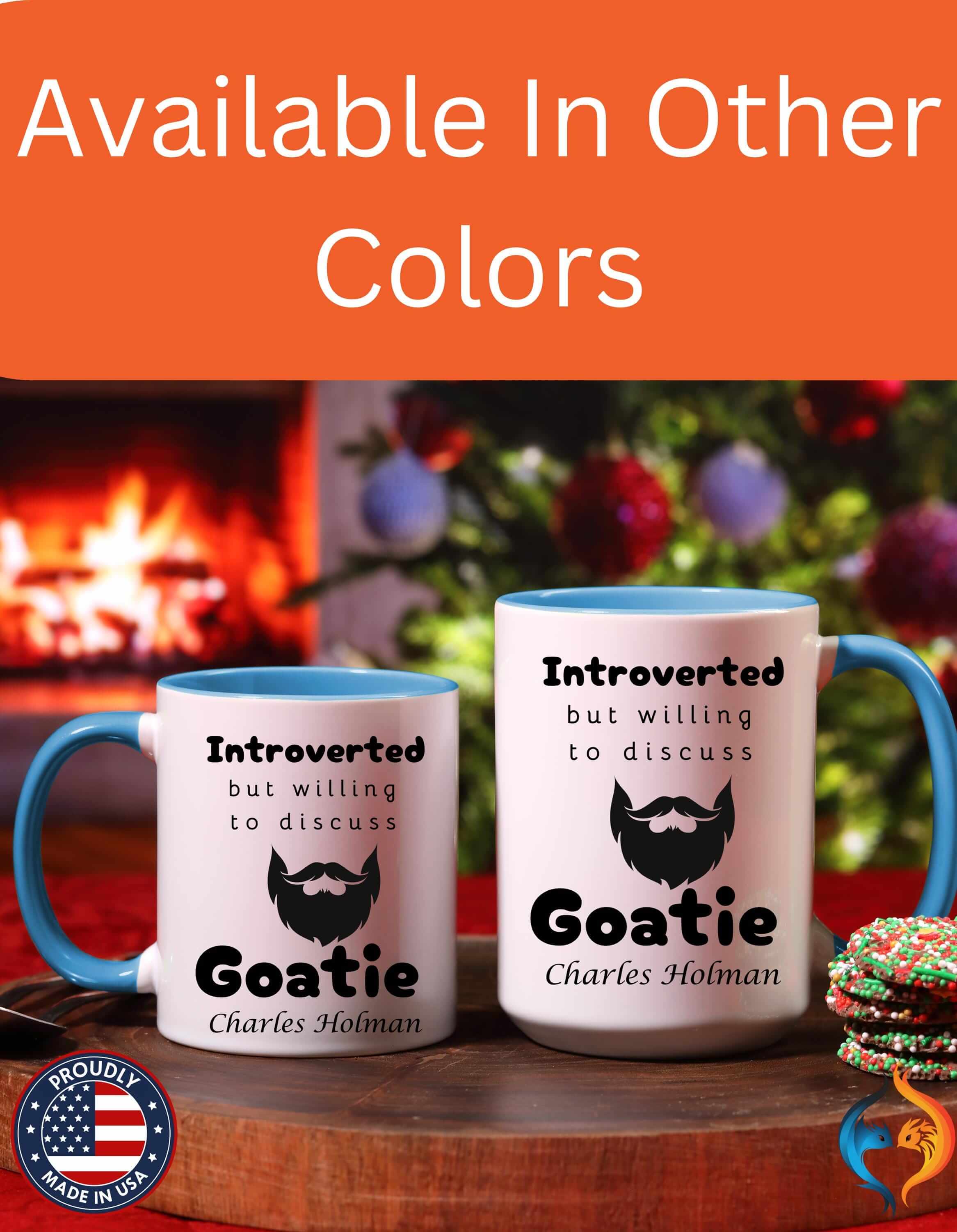 Introverted But Willing To Discuss Goatie 15Oz Personalized Funny Mug