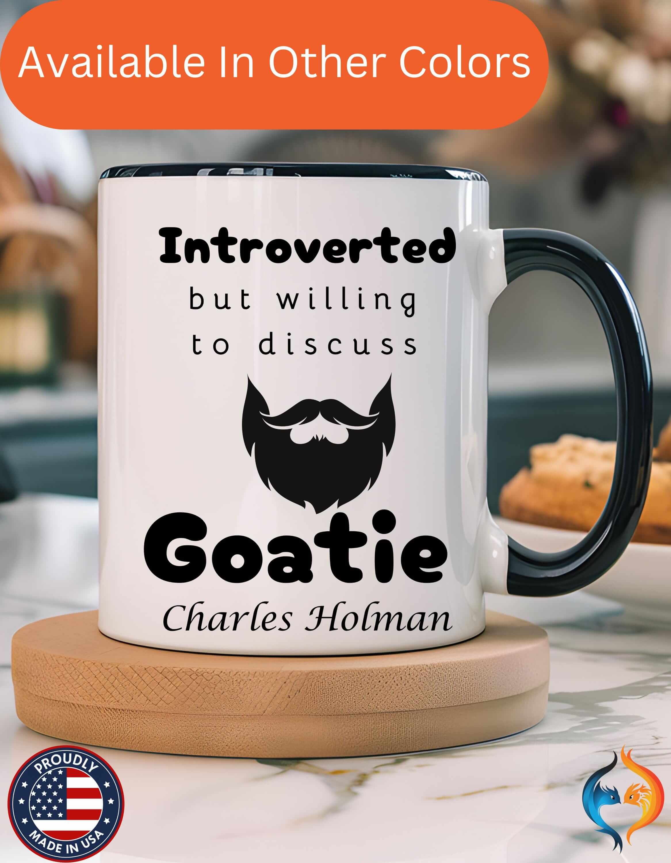 Introverted But Willing To Discuss Goatie 15Oz Personalized Funny Mug