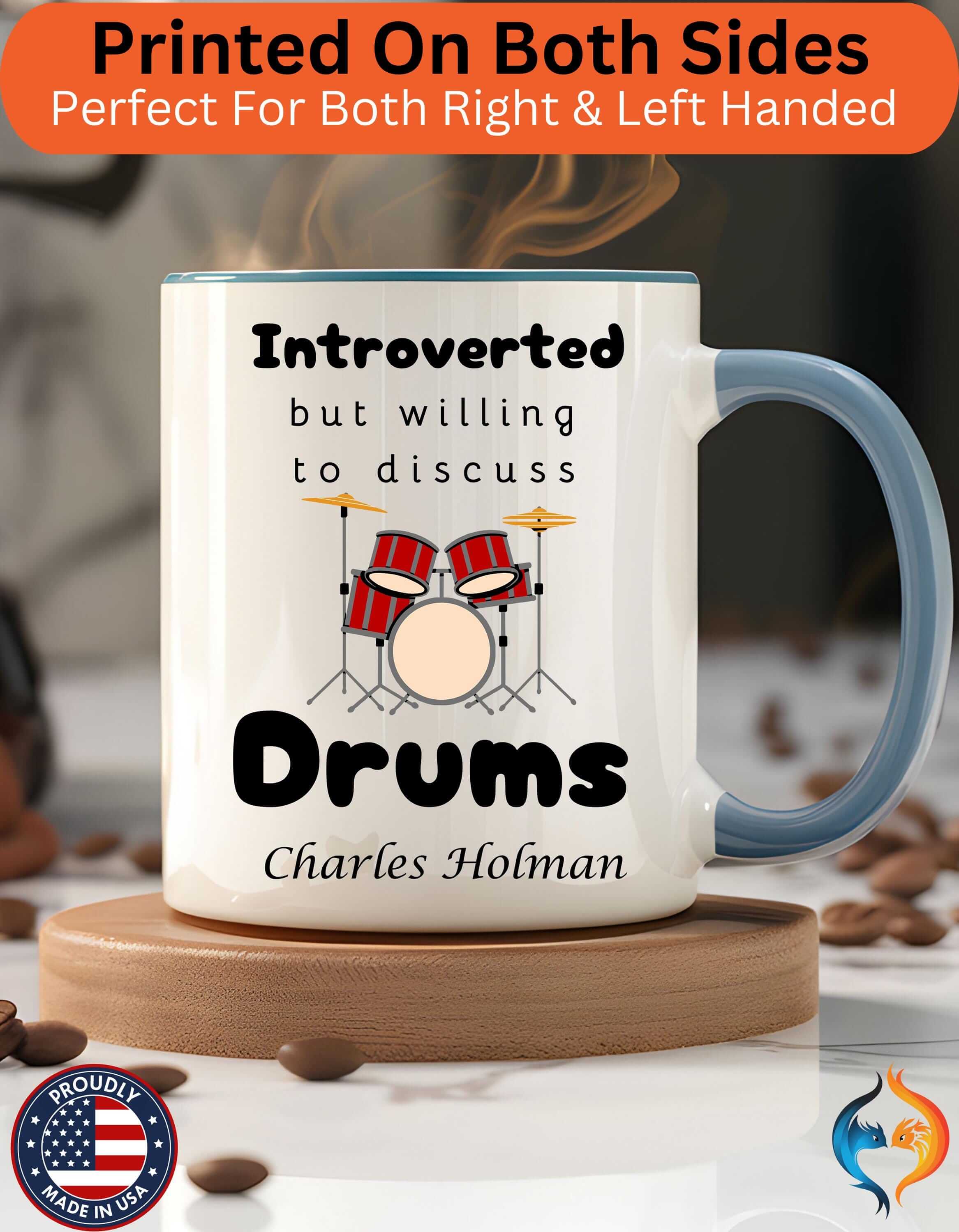 Introverted But Willing To Discuss Drums 11Oz 15Oz Under Personaliz...