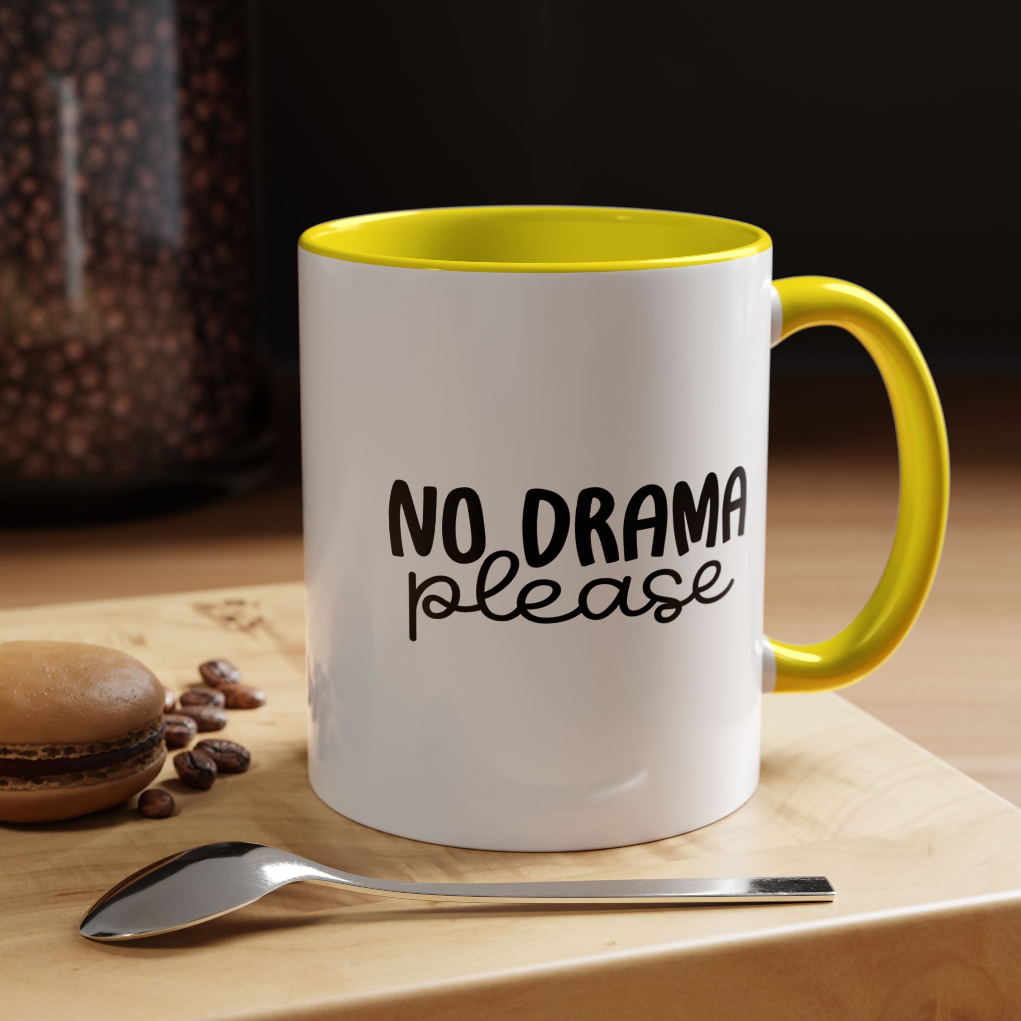 No Drama Please | Funny Coffee Mug, Sarcastic Tea Cup, Unique Gift Idea