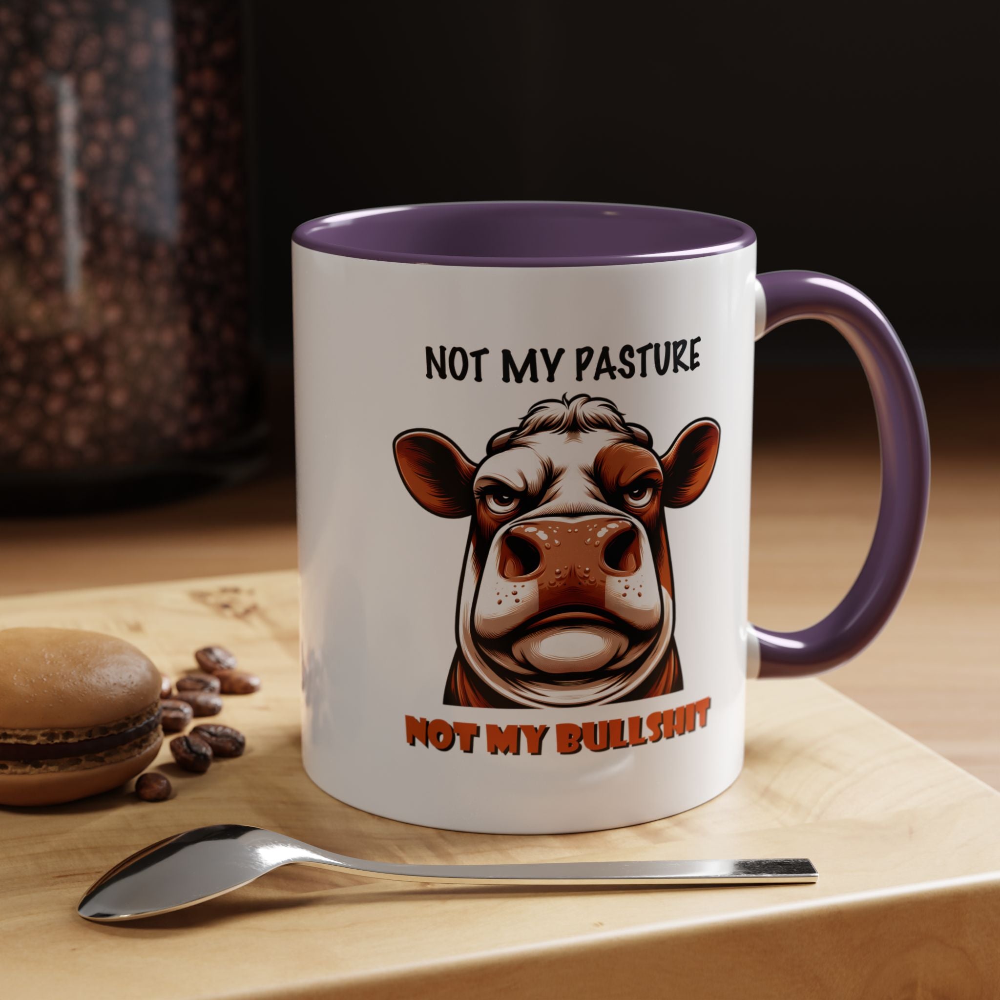 Not My Pasture Not My Bullshit | Funny Coffee Mug, Sarcastic Tea Cup, Unique Gift Idea
