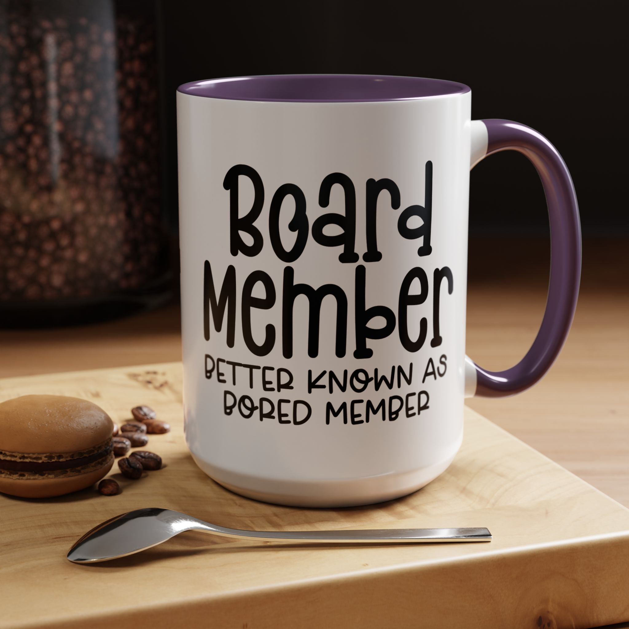 Funny Coffee Mug, Personalized Mug Bored Board Member Accent Cup (11, 15oz), Gift Under 20, White Elephant gift, Sarcastic Punny Cup