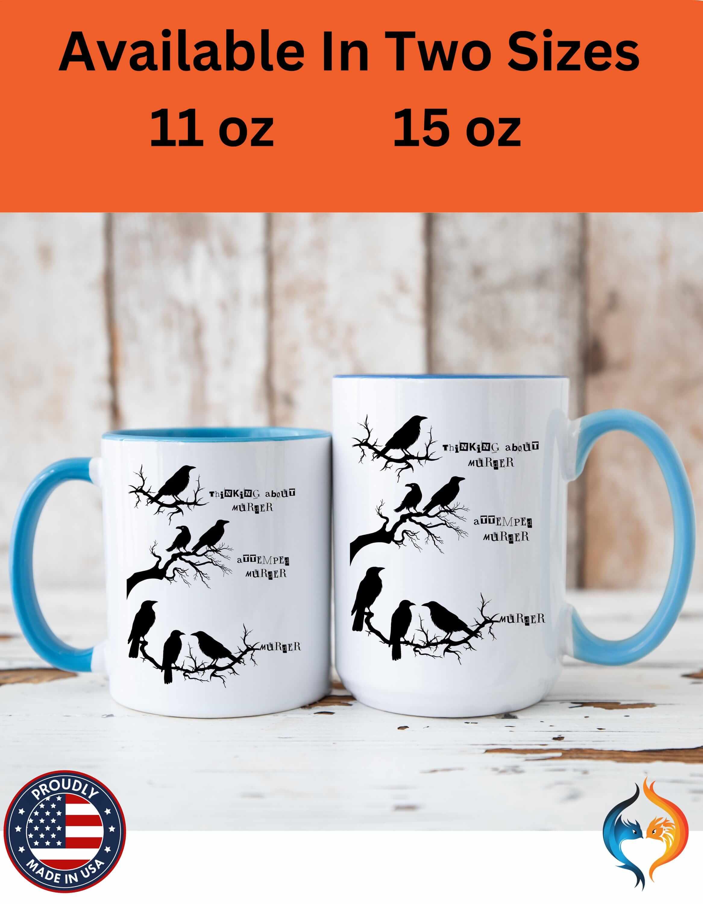 Crow Murder Meme 15Oz Under Personalized Funny Mug
