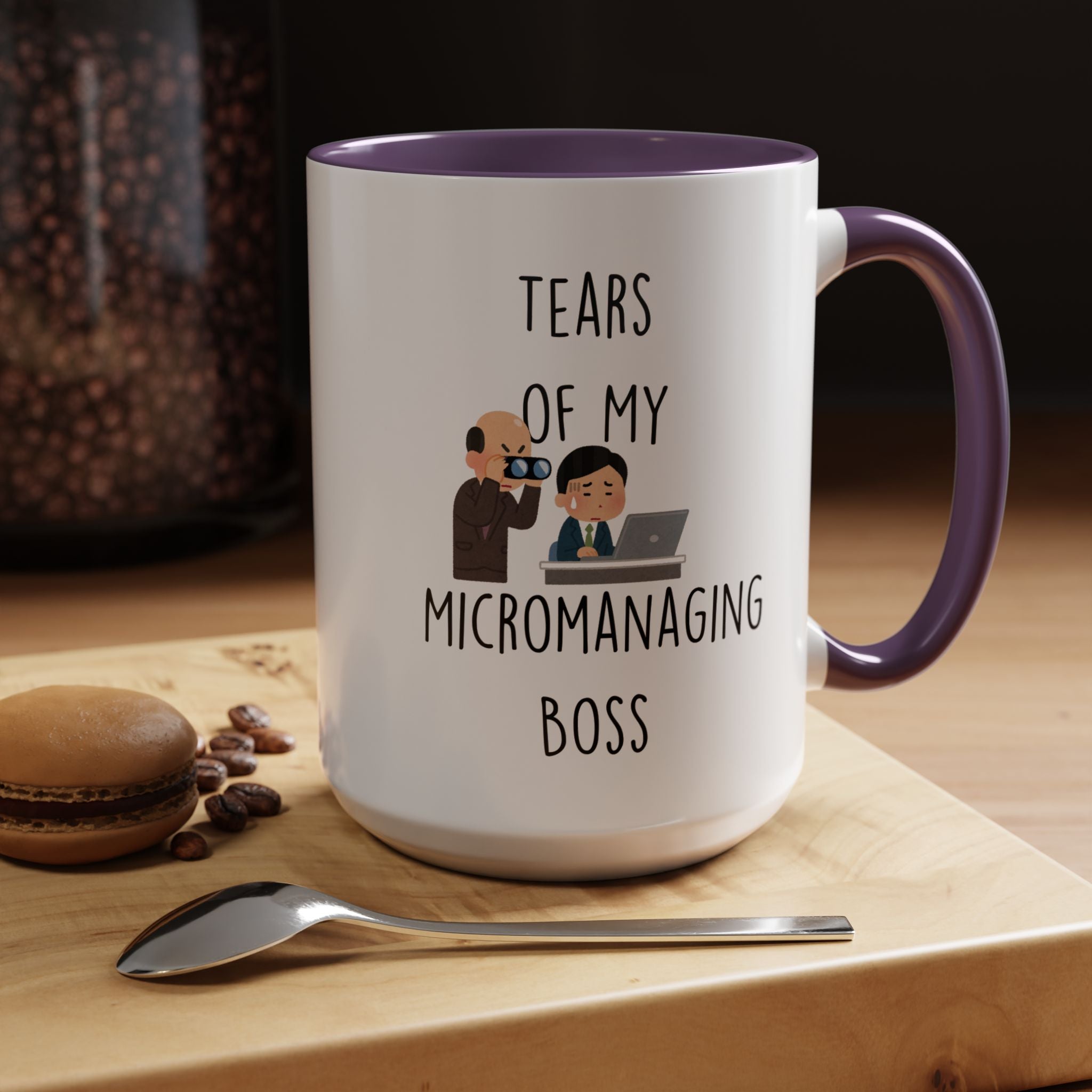 Funny Coffee Mug, Personalized Mug, Tears Of My Micromanaging Boss, Accent Cup (11, 15oz), Sarcastic Mug,  Tea Coffee Cup, Gift Under 20