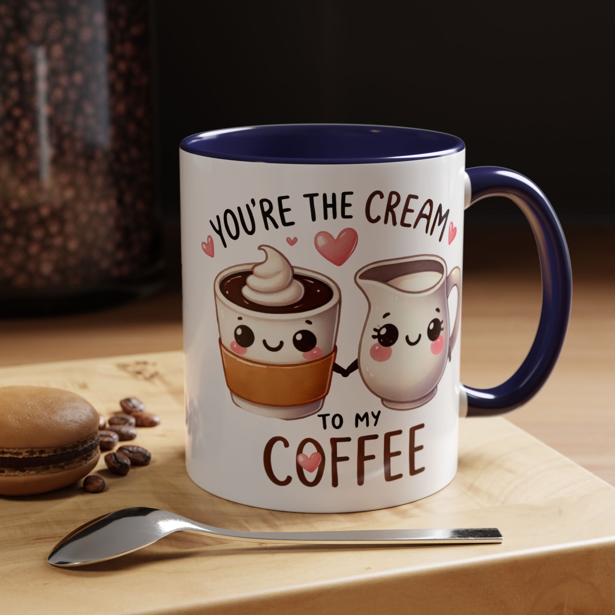 Funny Coffee Mug, Personalized Mug, You Are The Cream To My Coffee Accent Cup 11/15oz, Anniversary Wedding Valentines Romantic Gift Him her