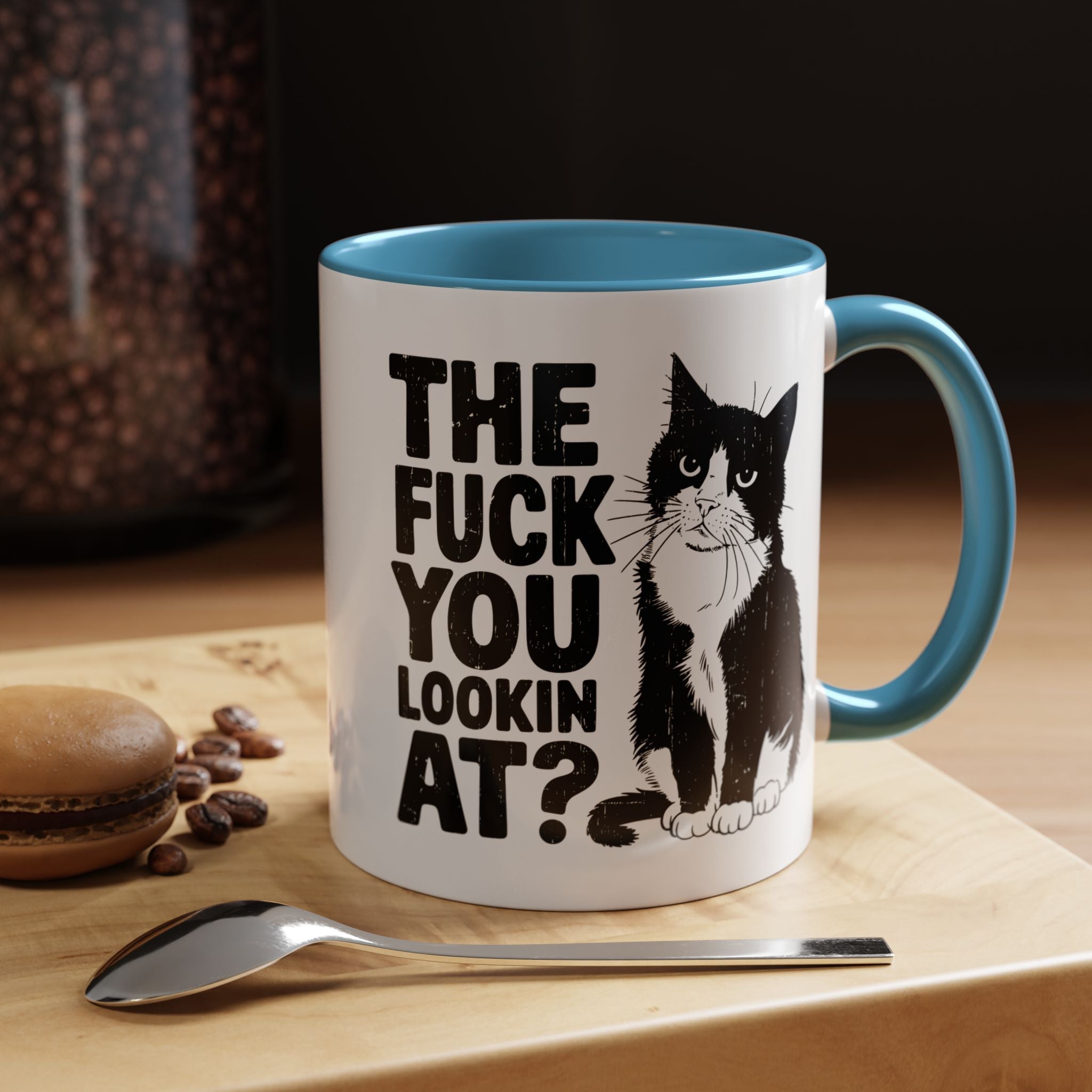 The FUCK You Lookin At | Funny Coffee Mug, Sarcastic Tea Cup, Unique Gift Idea