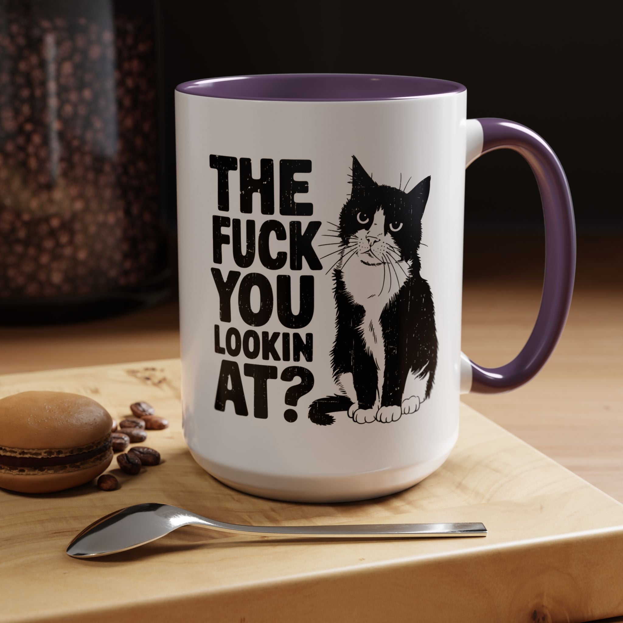 The FUCK You Lookin At | Funny Coffee Mug, Sarcastic Tea Cup, Unique Gift Idea