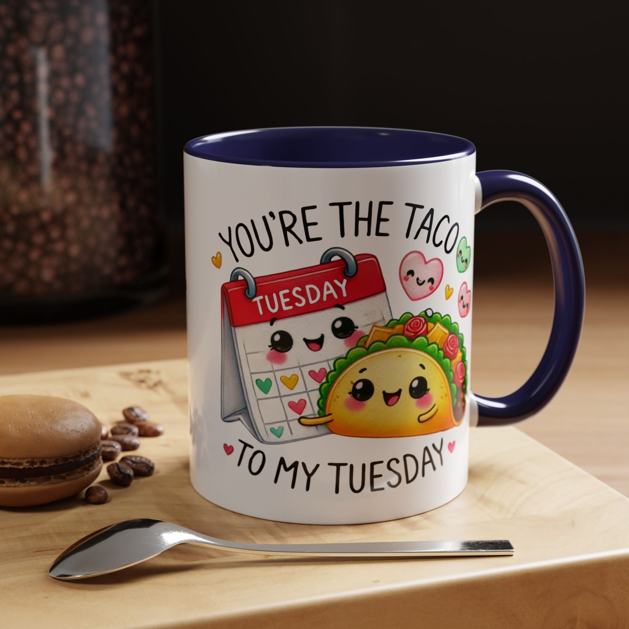 Funny Coffee Mug, Personalized Mug, You Are The Taco To My Tuesday Accent Cup 11/15oz, Anniversary Wedding Valentines Romantic Gift Him her