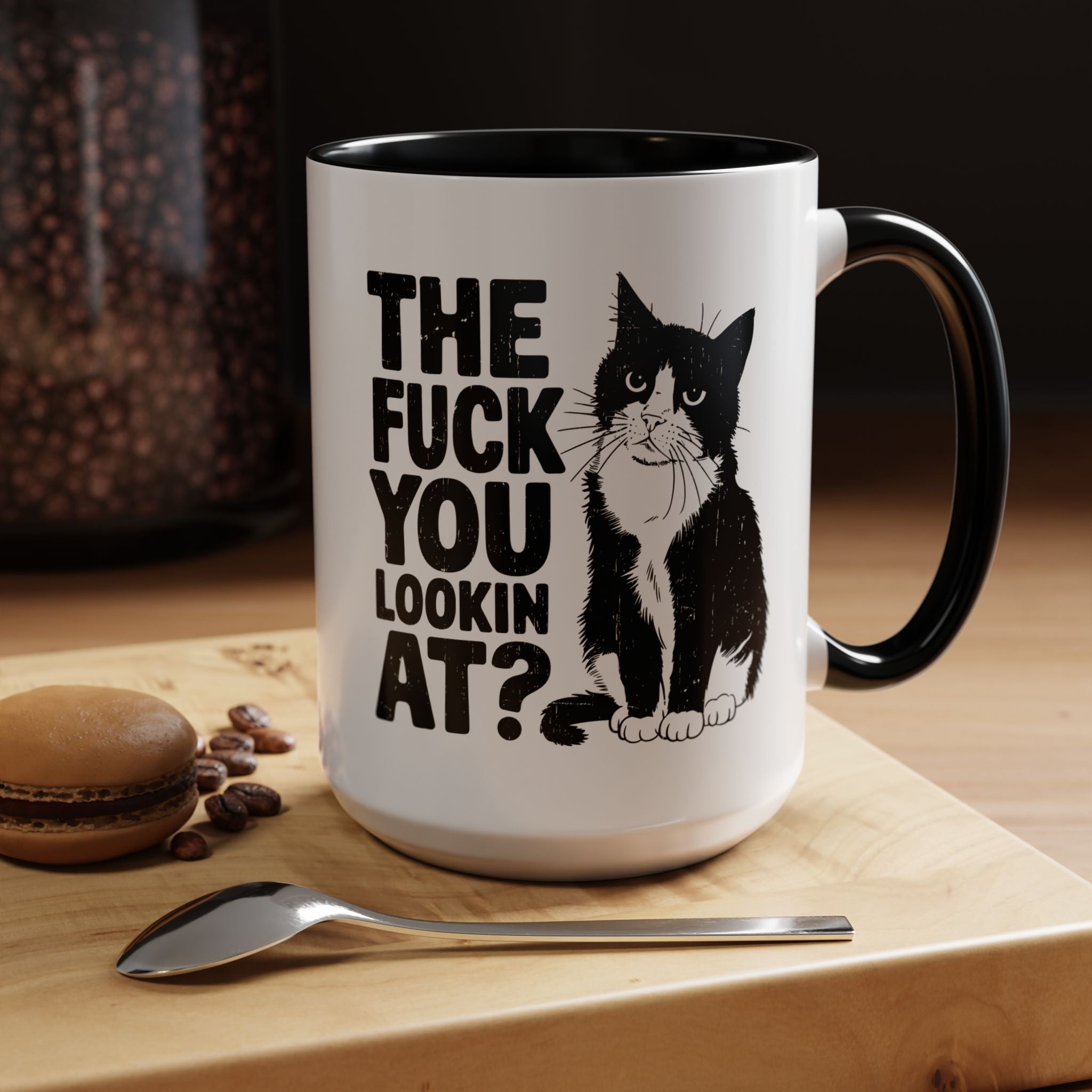 The FUCK You Lookin At | Funny Coffee Mug, Sarcastic Tea Cup, Unique Gift Idea