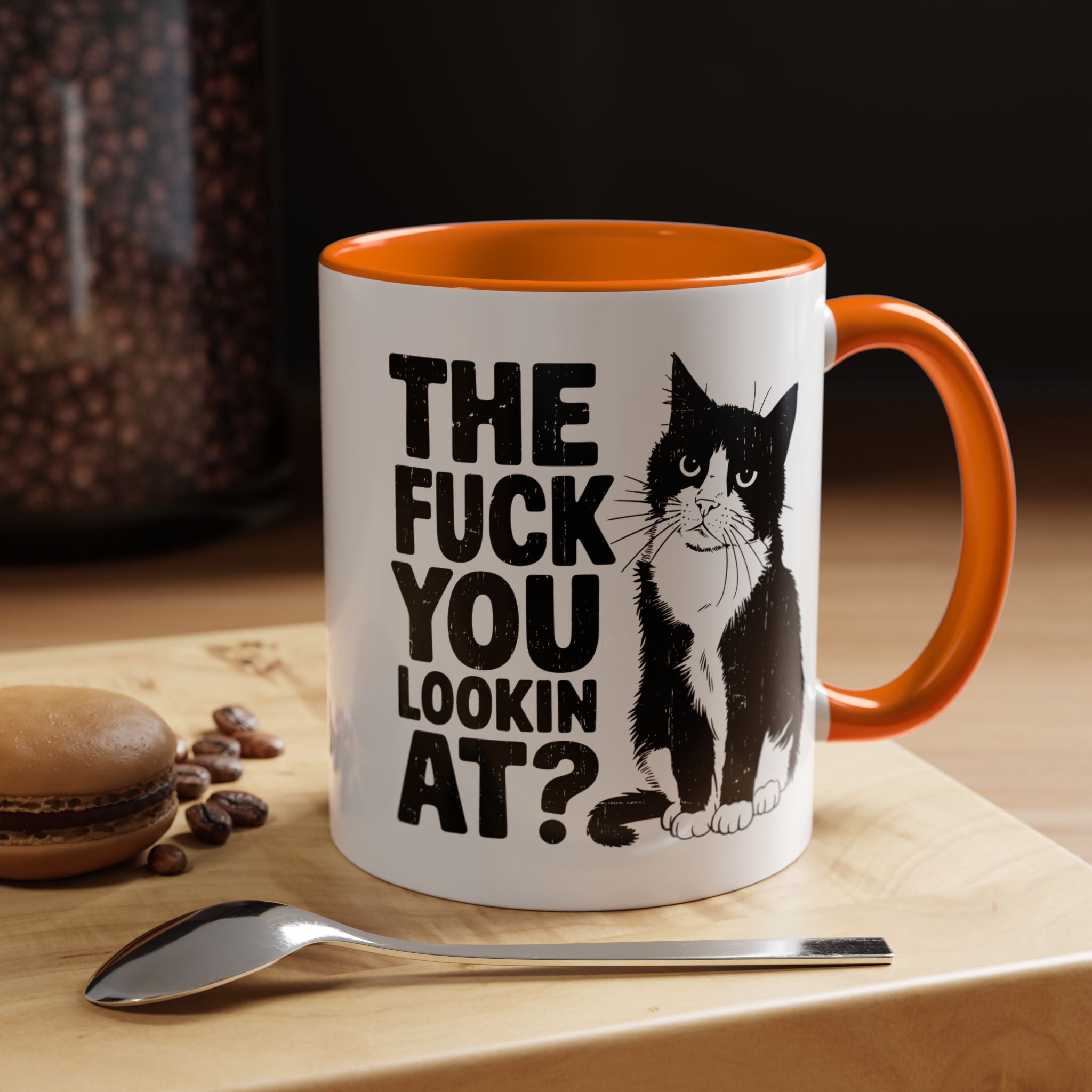 The FUCK You Lookin At | Funny Coffee Mug, Sarcastic Tea Cup, Unique Gift Idea