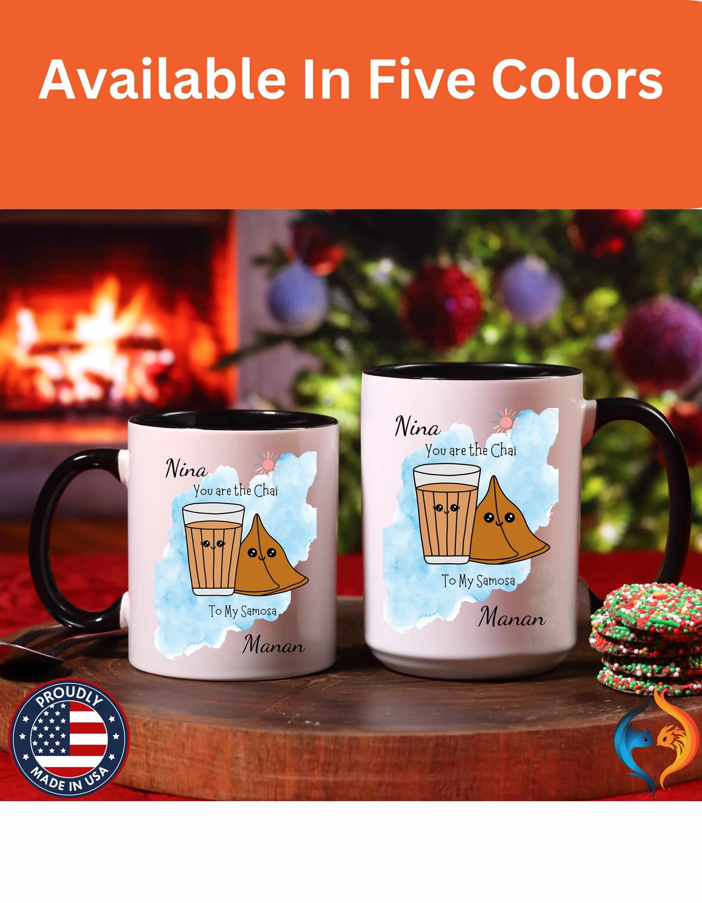 You Are Chai To My Samosa 15Oz Him Her Personalized Funny Valentine...