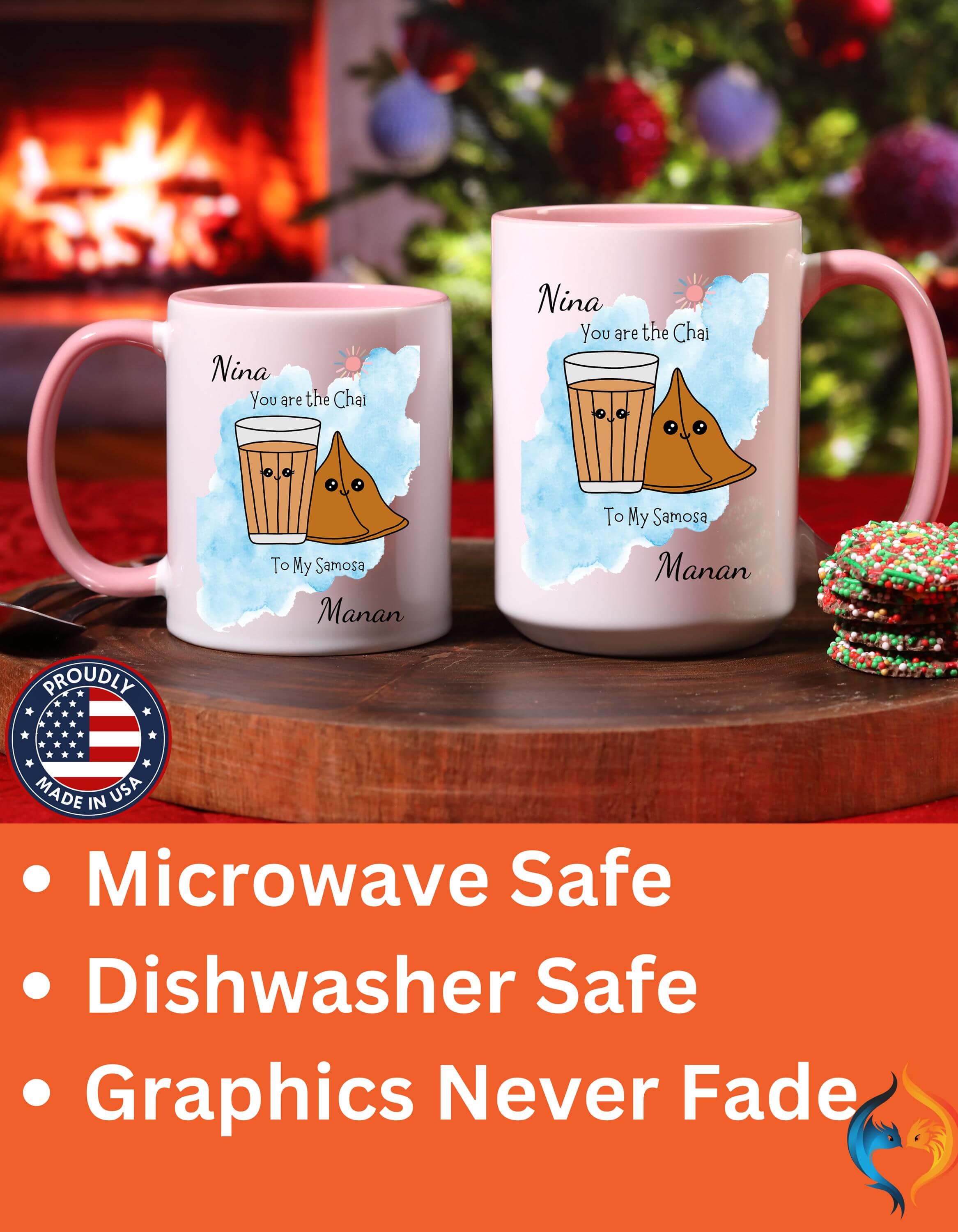 You Are Chai To My Samosa 15Oz Him Her Personalized Funny Valentine...