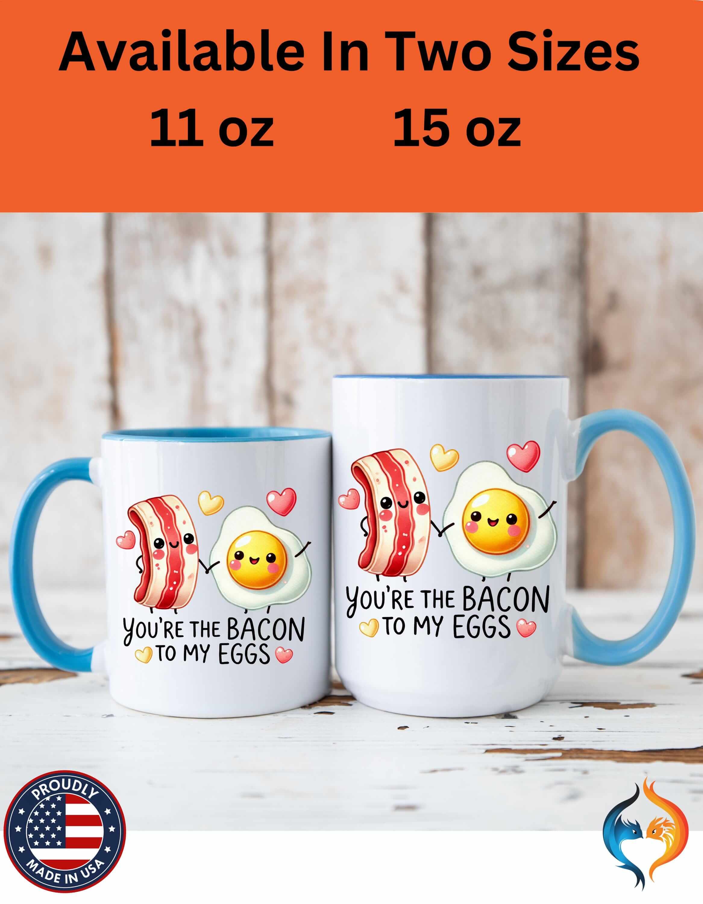 You Are The Bacon To My Eggs 15Oz Him Her Personalized Funny Valent...