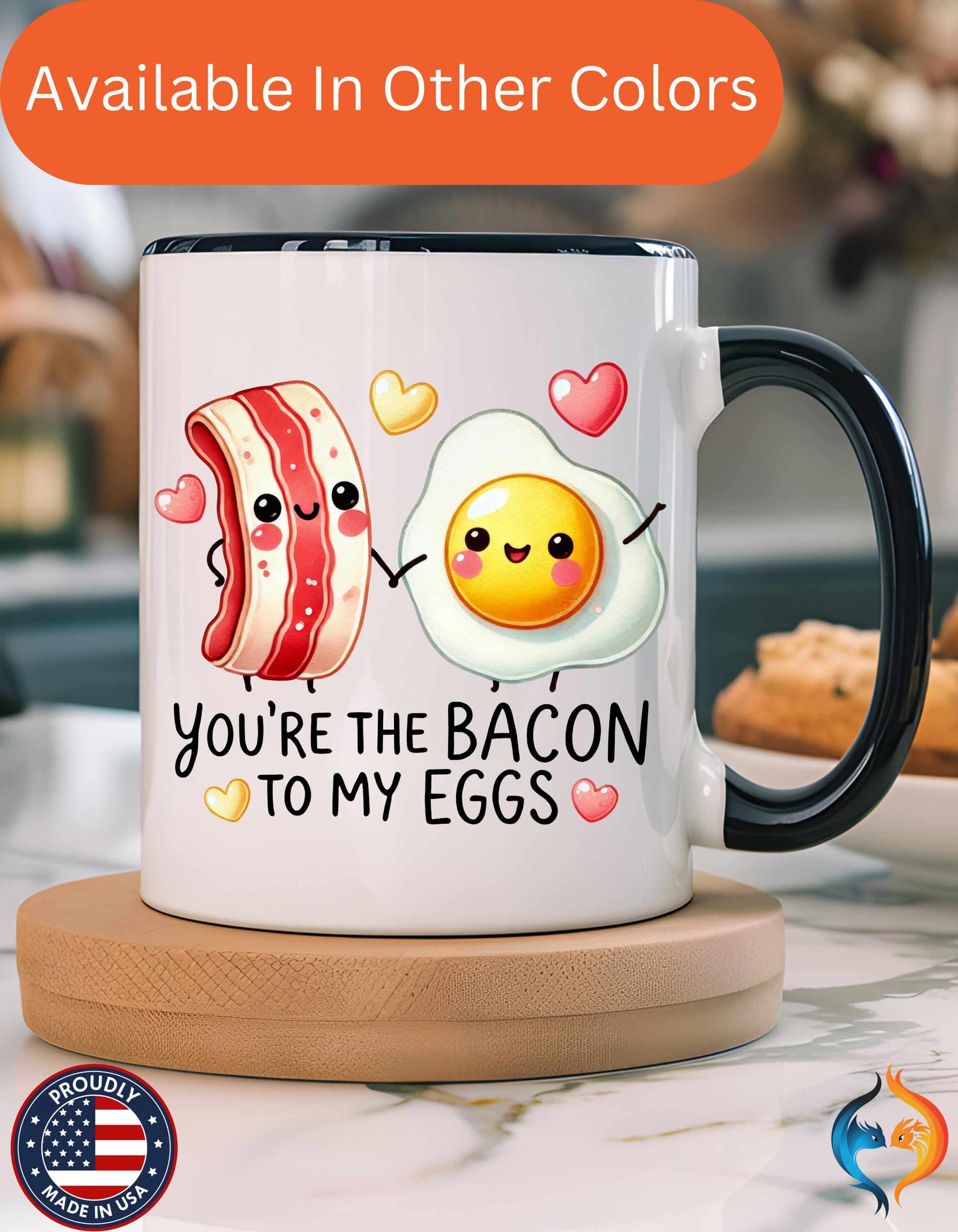 You Are The Bacon To My Eggs 15Oz Him Her Personalized Funny Valent...