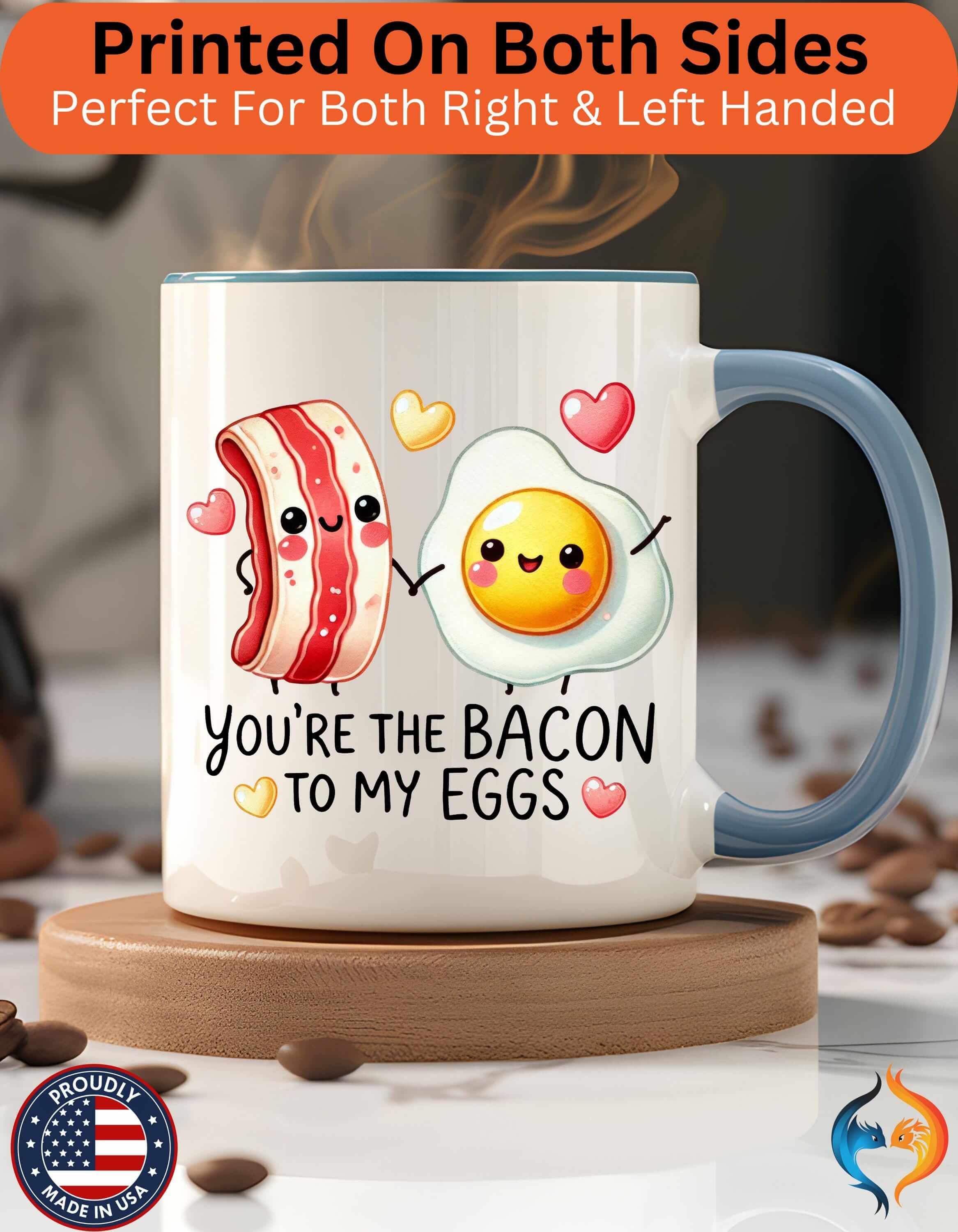 You Are The Bacon To My Eggs 15Oz Him Her Personalized Funny Valent...