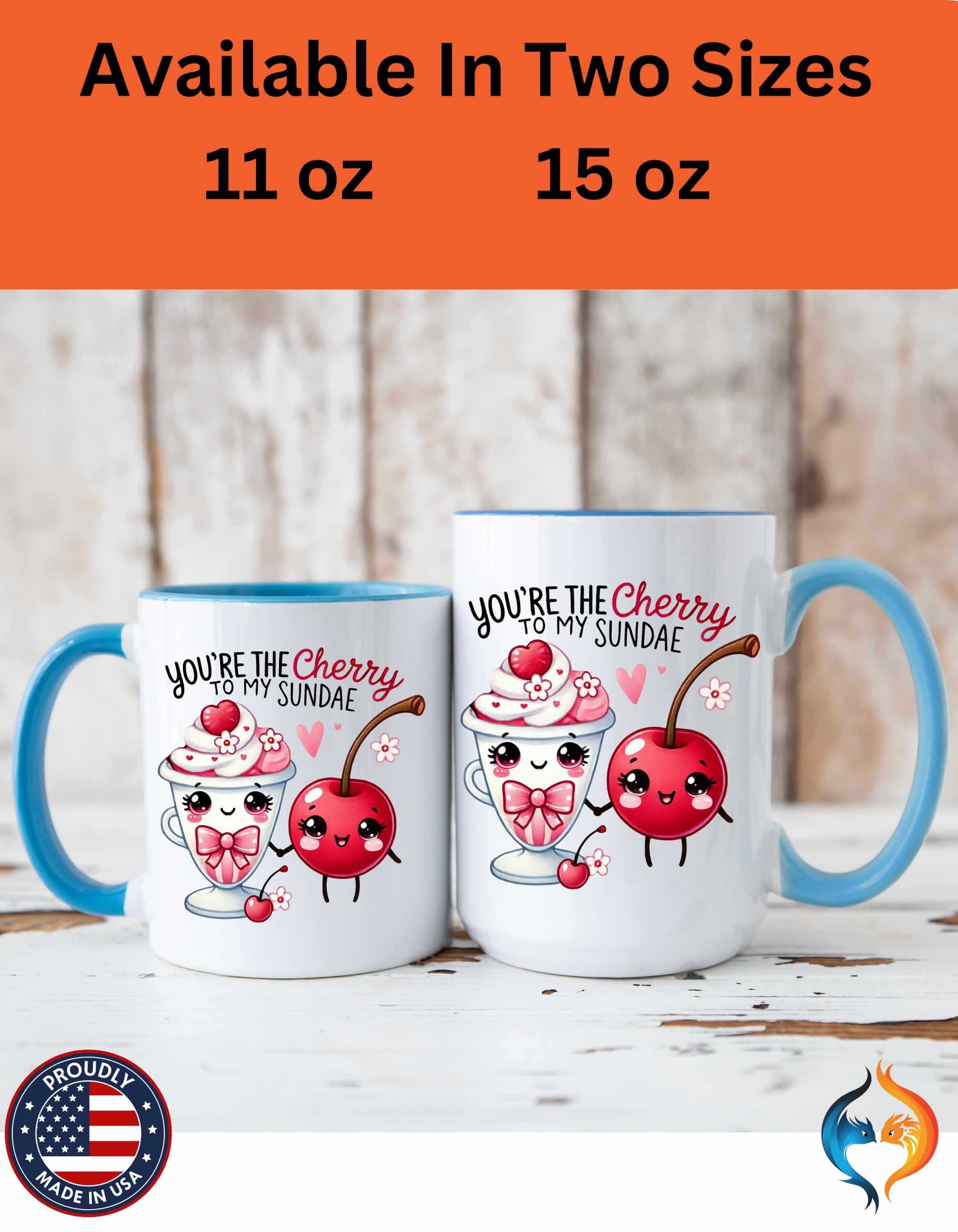 You Are The Cherry To My Sunday 15Oz Him Her Personalized Funny Val...