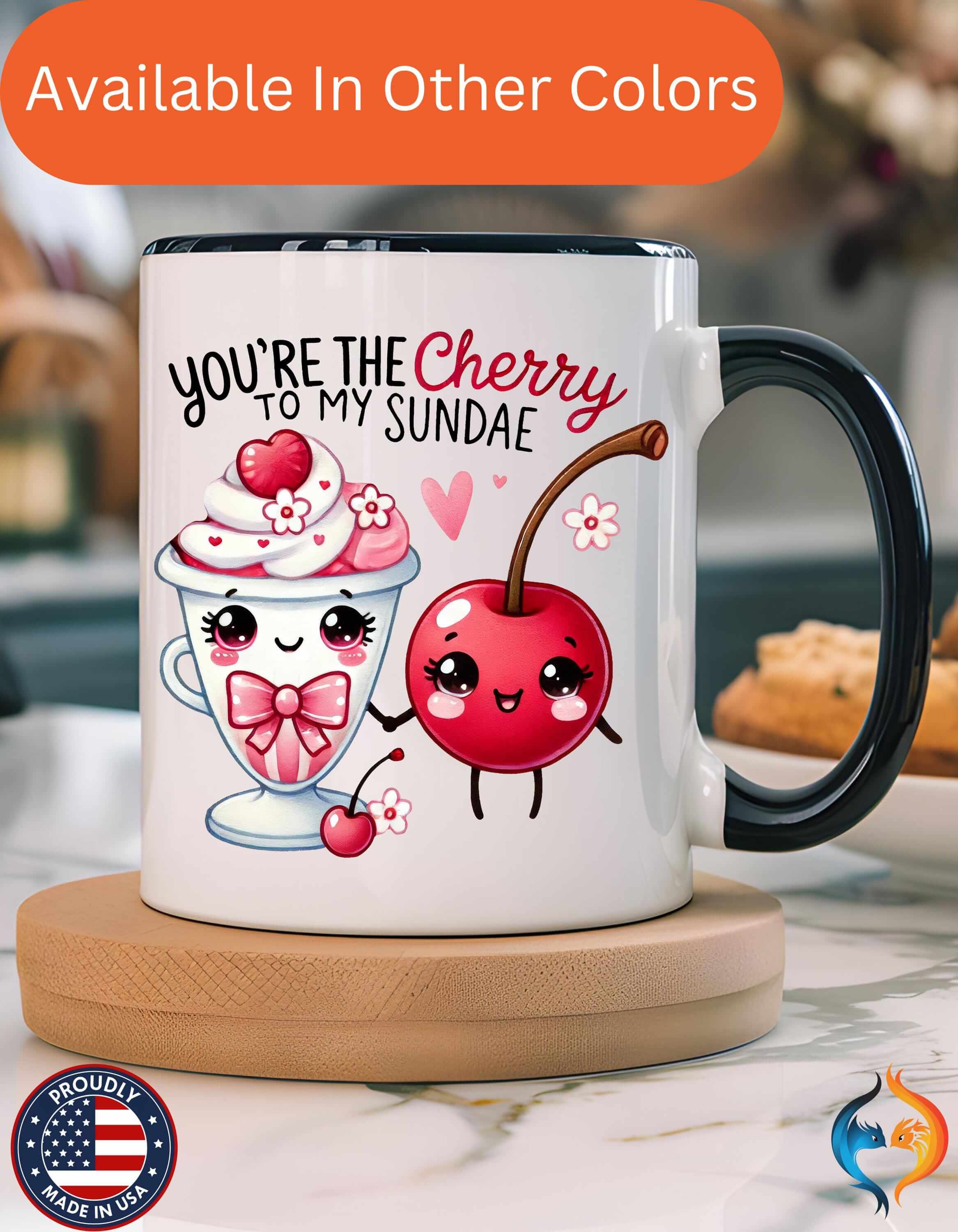 You Are The Cherry To My Sunday 15Oz Him Her Personalized Funny Val...