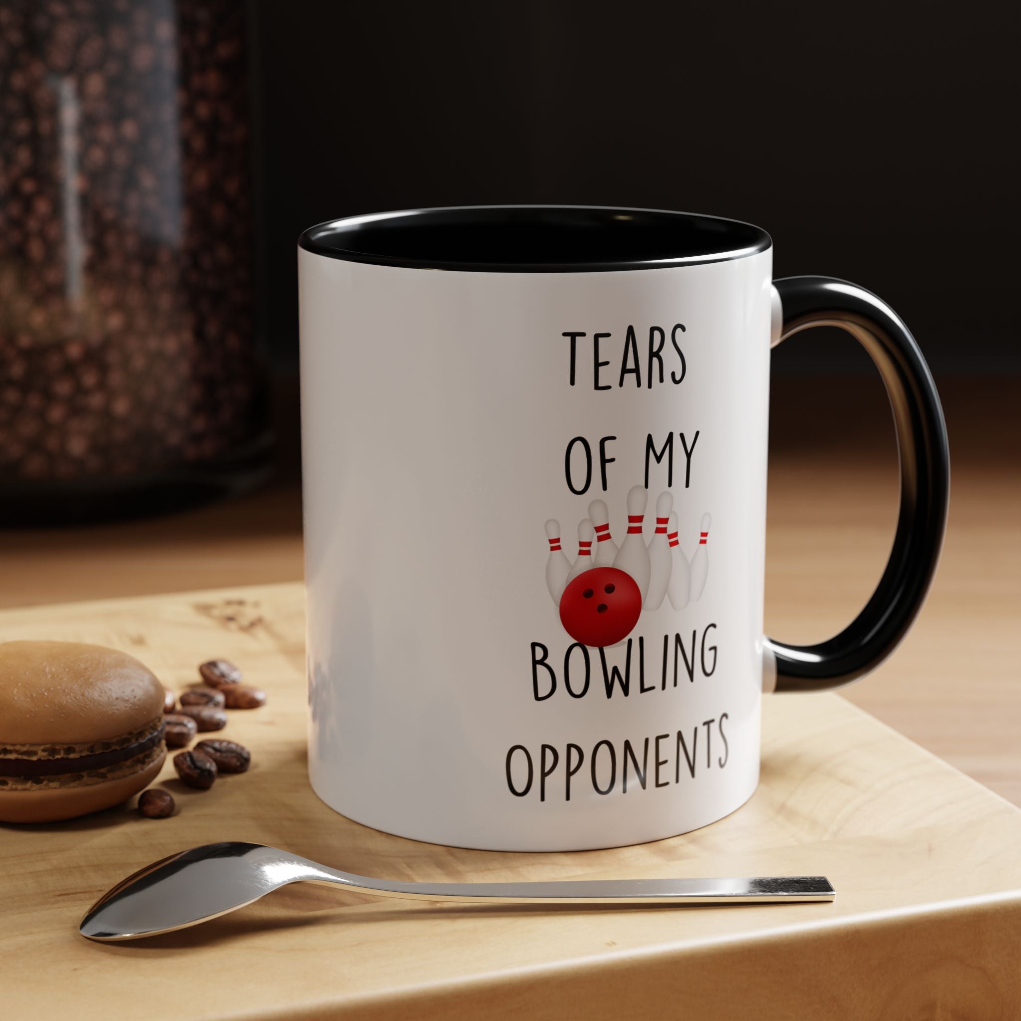 Funny Coffee Mug, Personalized Mug, Tears Of My Bowling Opponents, Accent Cup (11, 15oz), Sarcastic Mug,  Tea Coffee Cup, Gift Under 20