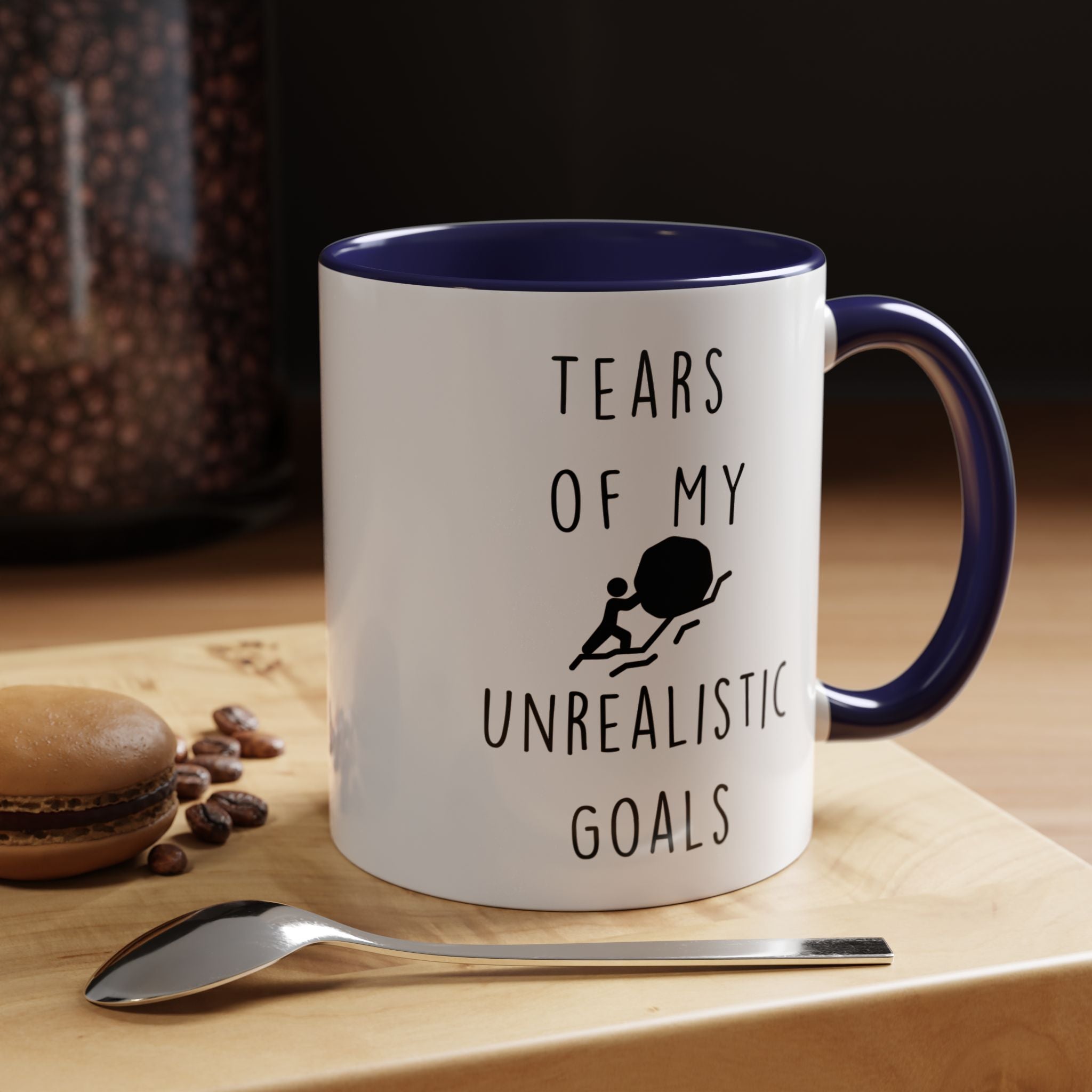 Funny Coffee Mug, Personalized Mug, Tears Of My Unrealistic Golas, Accent Cup (11, 15oz), Sarcastic Mug,  Tea Coffee Cup, Gift Under 20