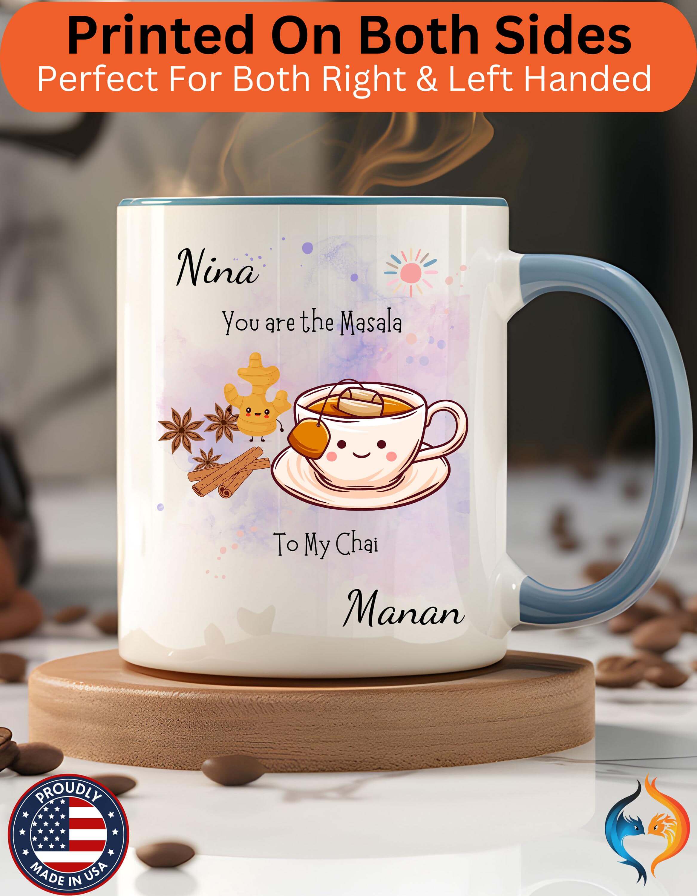 You Are The Masala To My Chai 15Oz Him Her Personalized Funny Valen...