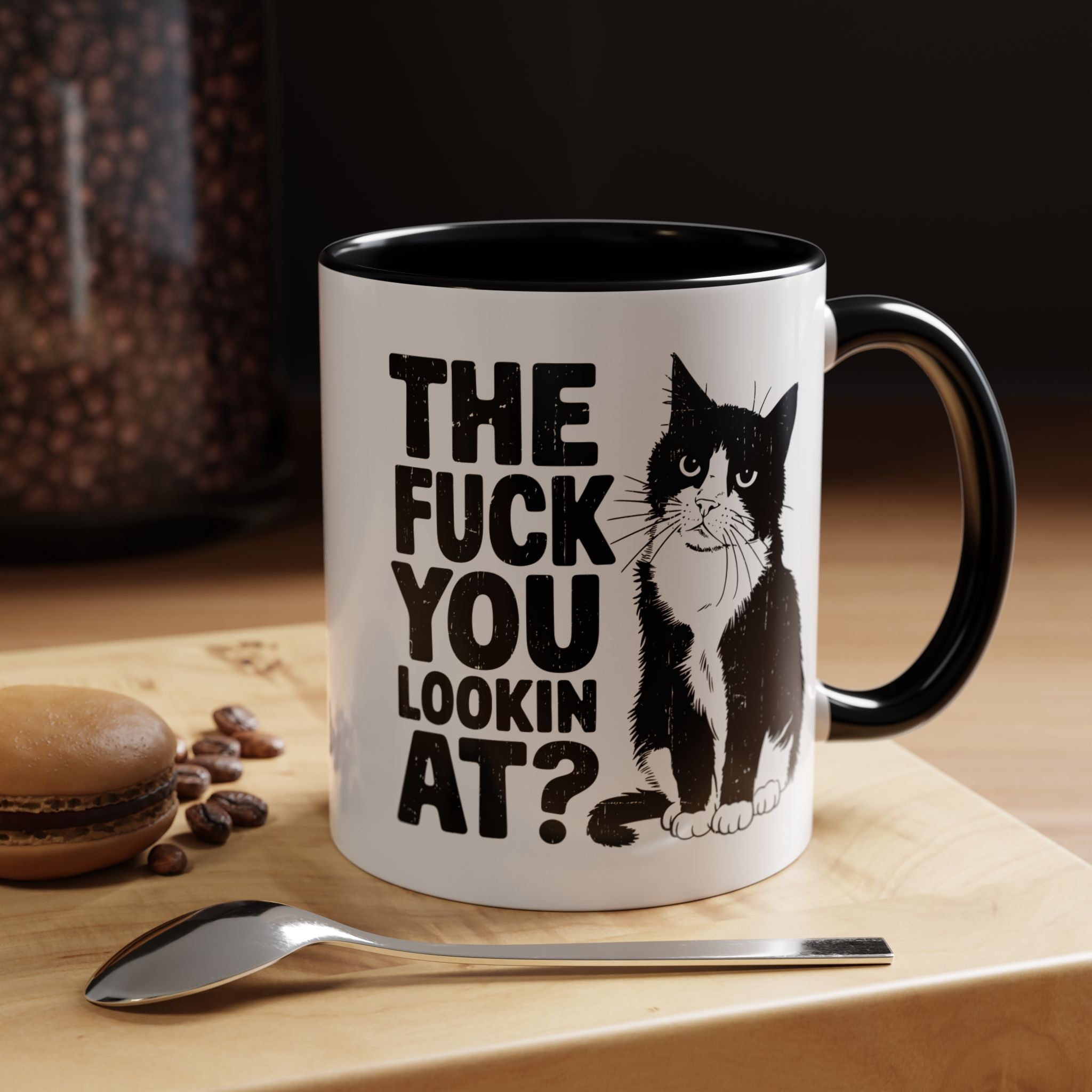 The FUCK You Lookin At | Funny Coffee Mug, Sarcastic Tea Cup, Unique Gift Idea