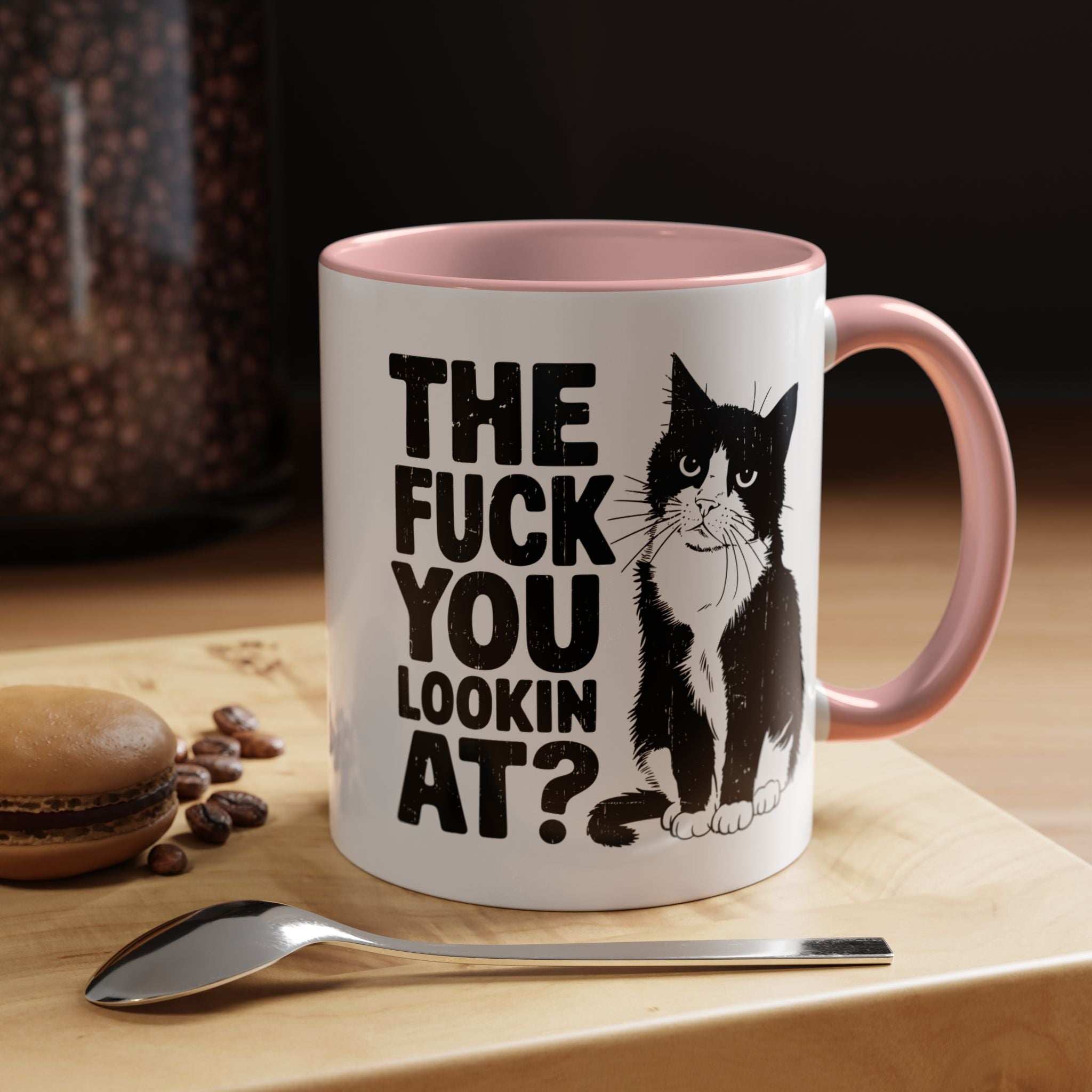 The FUCK You Lookin At | Funny Coffee Mug, Sarcastic Tea Cup, Unique Gift Idea