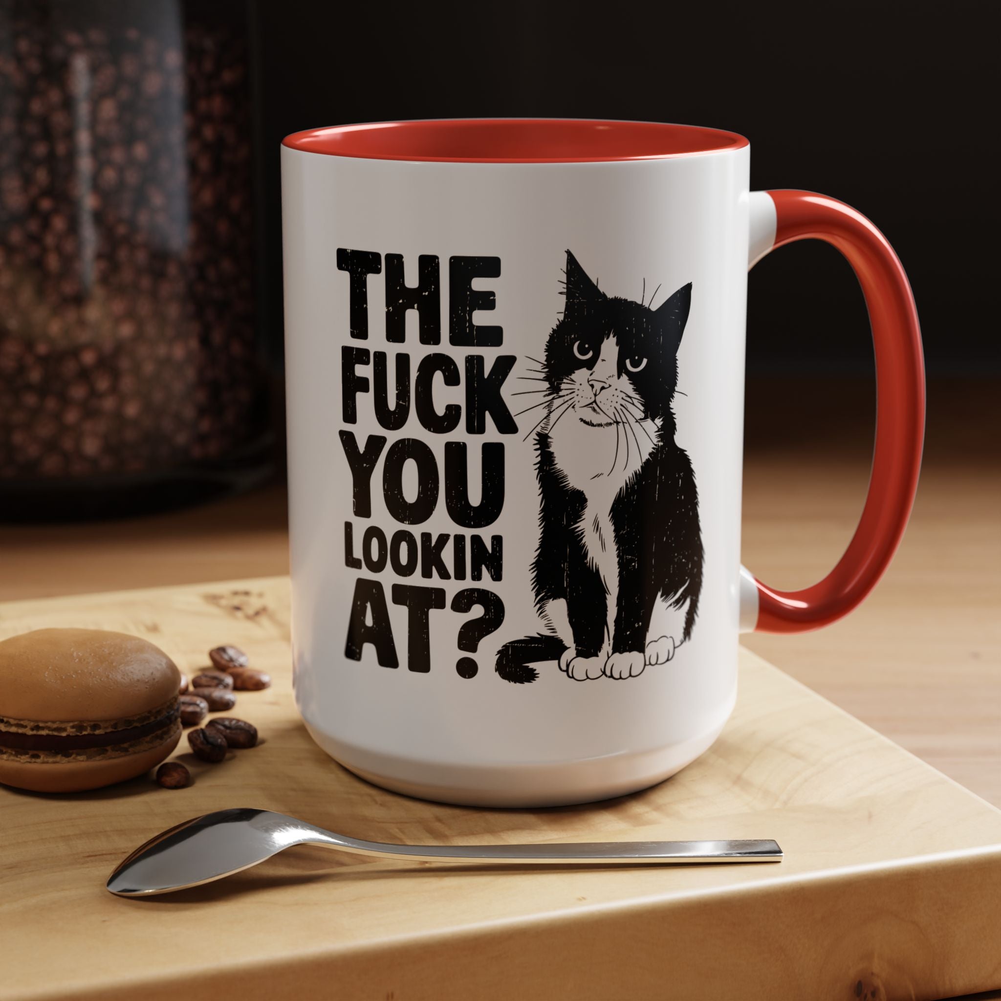 The FUCK You Lookin At | Funny Coffee Mug, Sarcastic Tea Cup, Unique Gift Idea