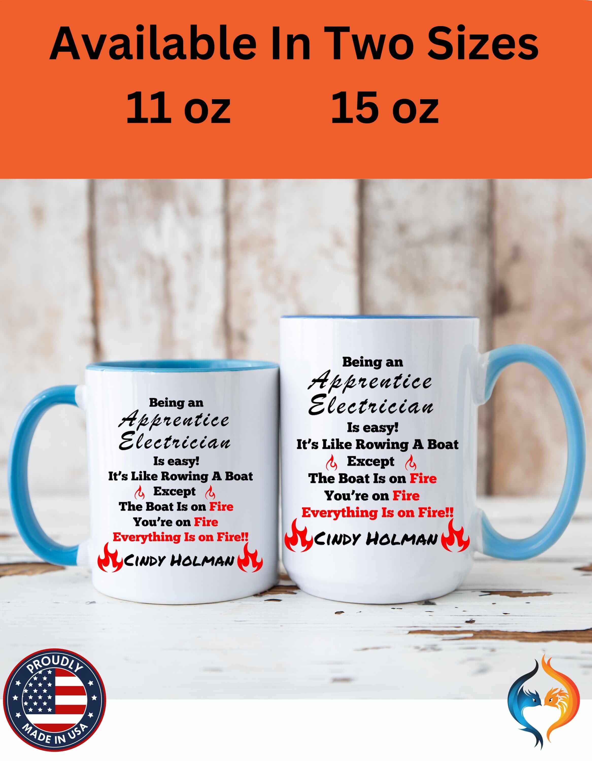 Funny Work Mug, Personalized Mug, Being An Apprentice Electrician Is Easy Accent Coffee Cup (11/15oz) Gift For Coworker, Team Building Merch