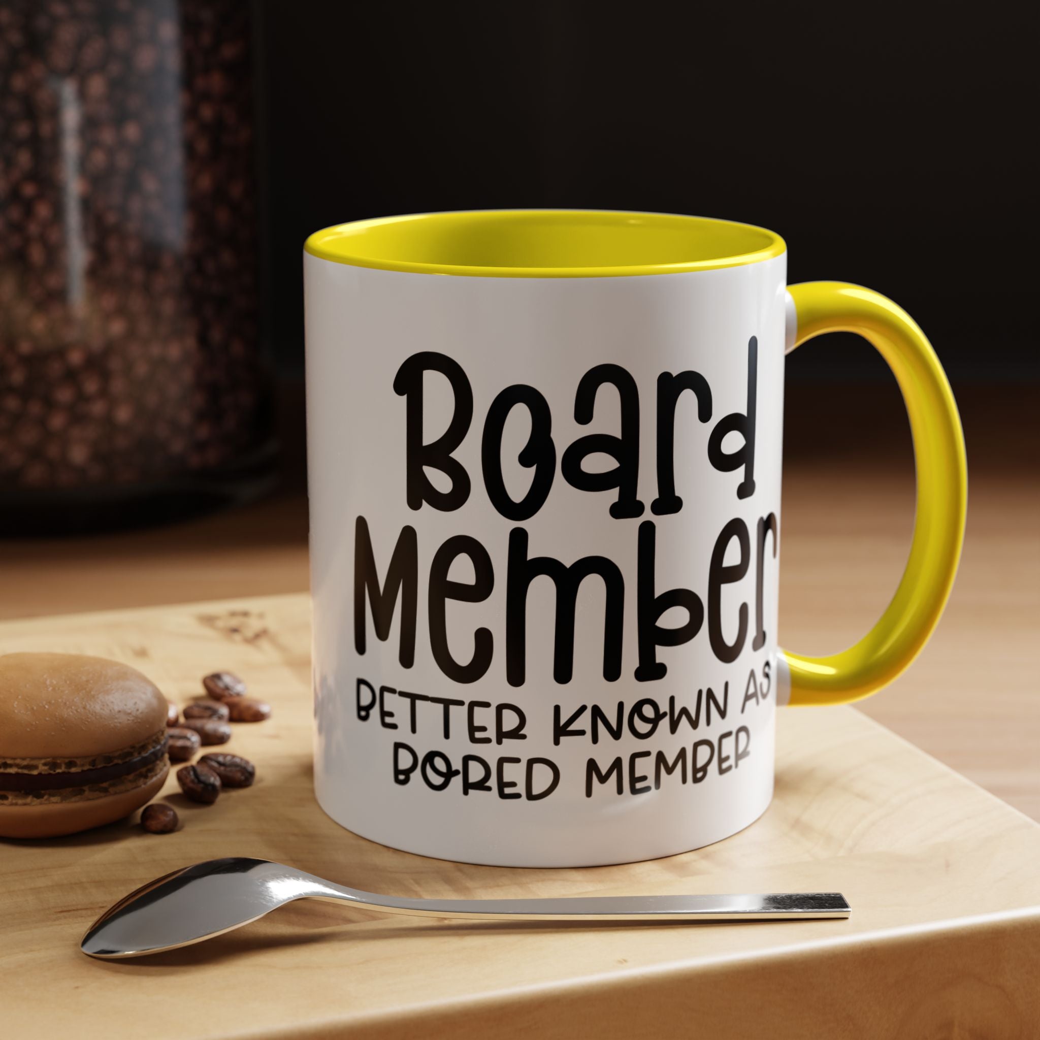 Funny Coffee Mug, Personalized Mug Bored Board Member Accent Cup (11, 15oz), Gift Under 20, White Elephant gift, Sarcastic Punny Cup