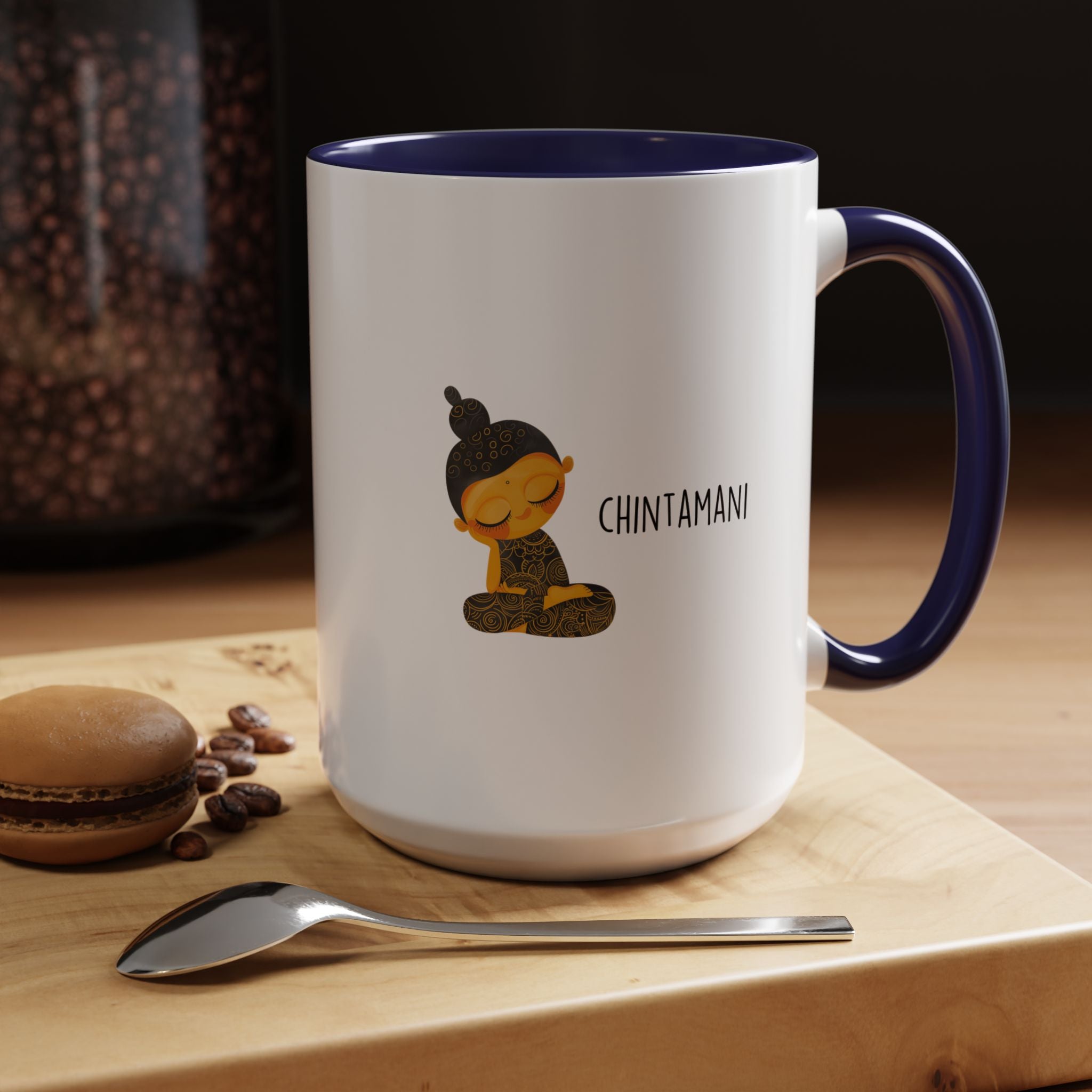 Funny Coffee Mug, Personalized Mug, Desi Roots Cup 'Chintamani' Indian Paki Accent Chai Cup (11/15oz), Gift Under 20, White Elephant