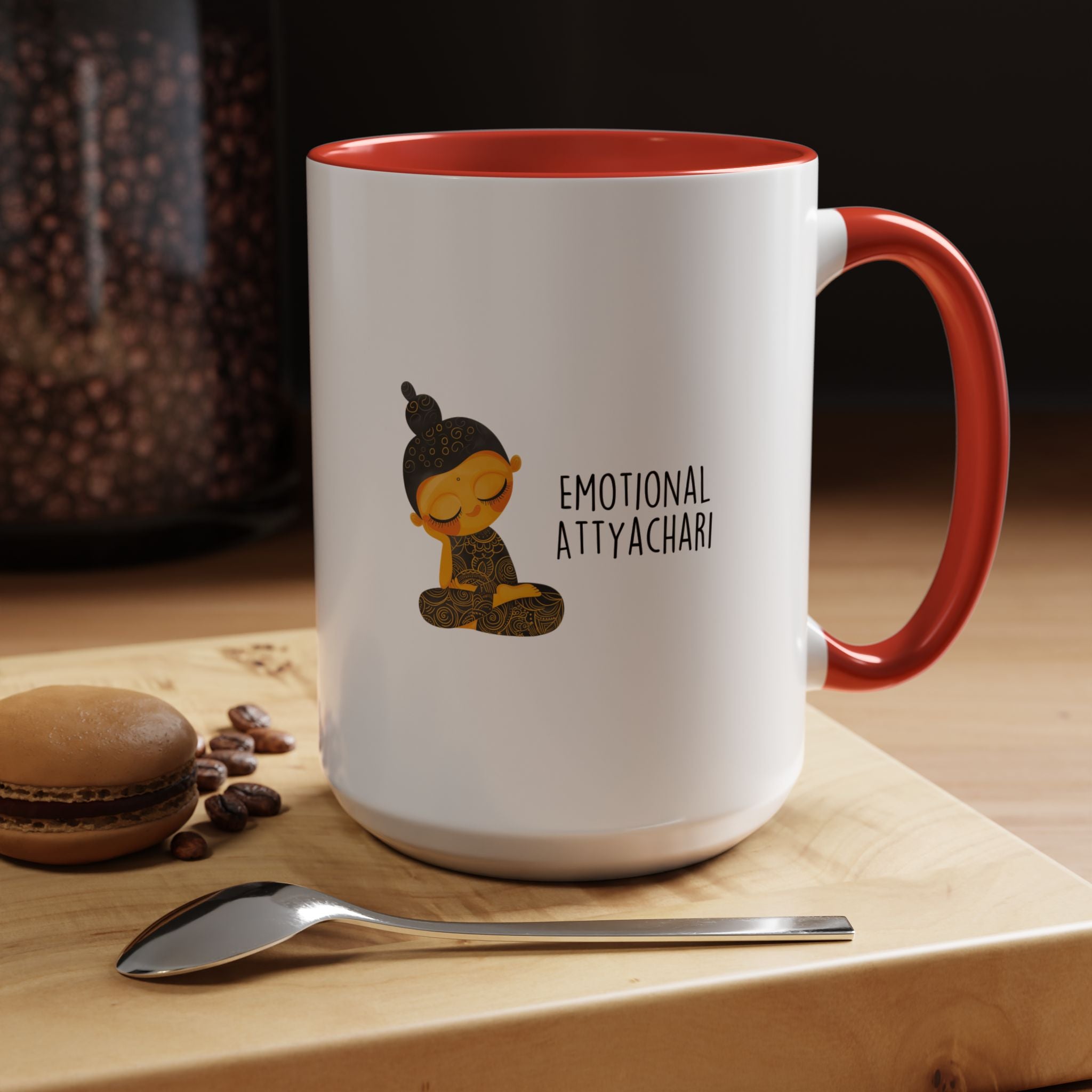 Funny Coffee Mug, Personalized Mug, Desi Roots Cup 'Emotional Attyachari' Indian Paki Accent Chai Cup (11/15oz), Gift Under 20
