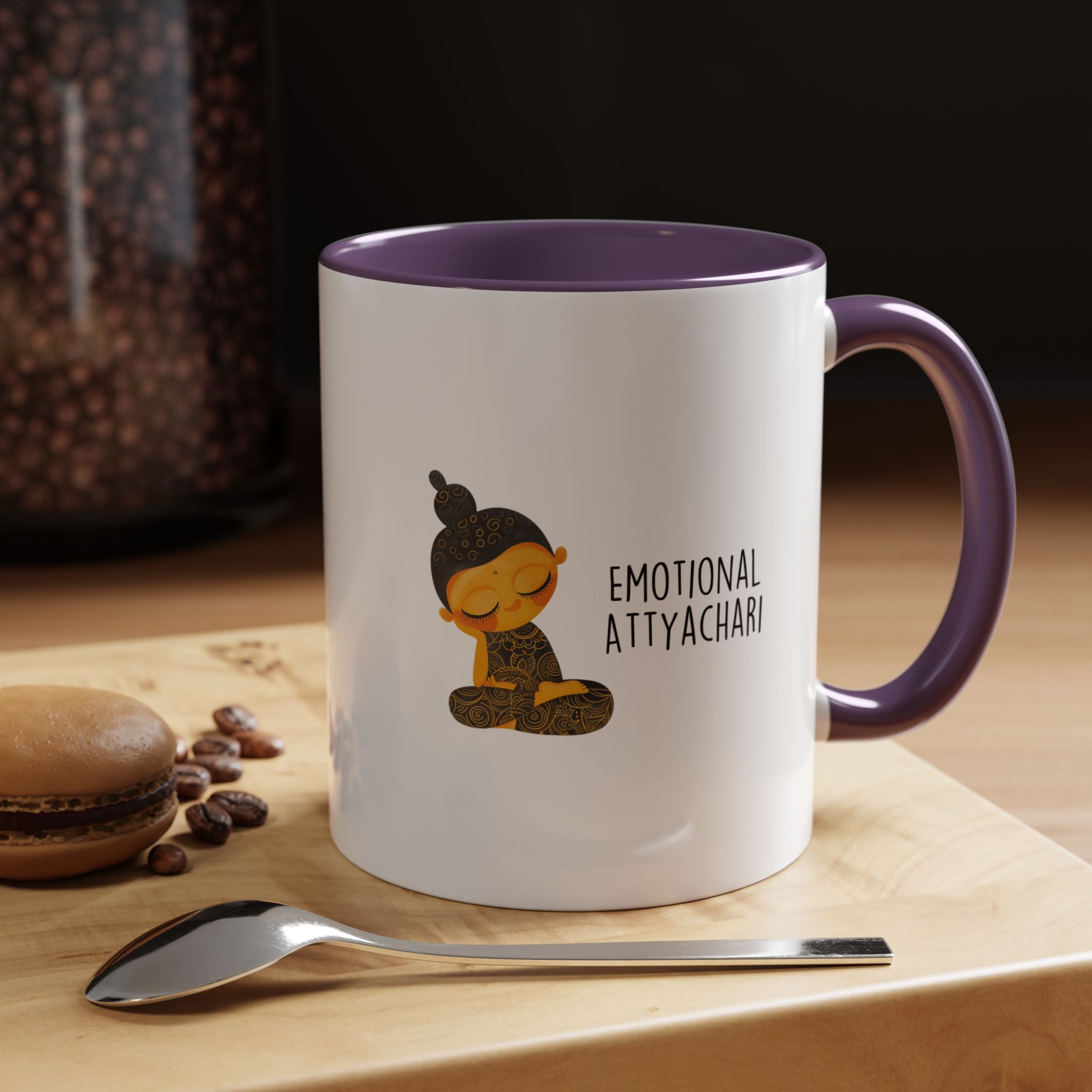 Funny Coffee Mug, Personalized Mug, Desi Roots Cup 'Emotional Attyachari' Indian Paki Accent Chai Cup (11/15oz), Gift Under 20