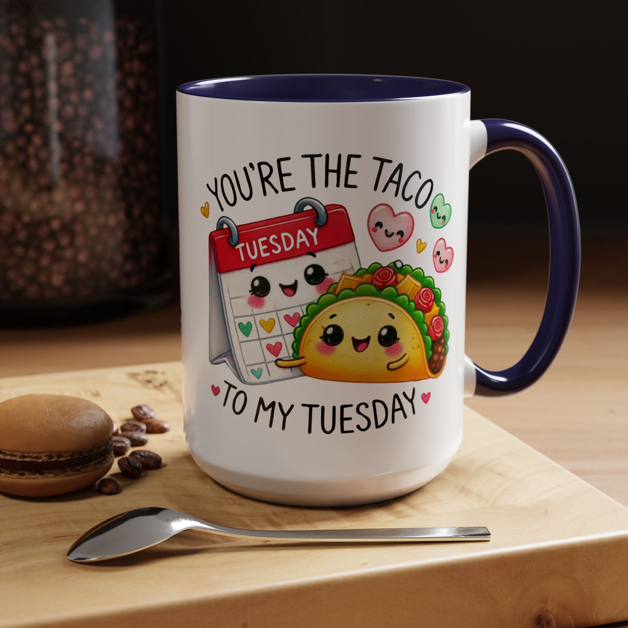 Funny Coffee Mug, Personalized Mug, You Are The Taco To My Tuesday Accent Cup 11/15oz, Anniversary Wedding Valentines Romantic Gift Him her