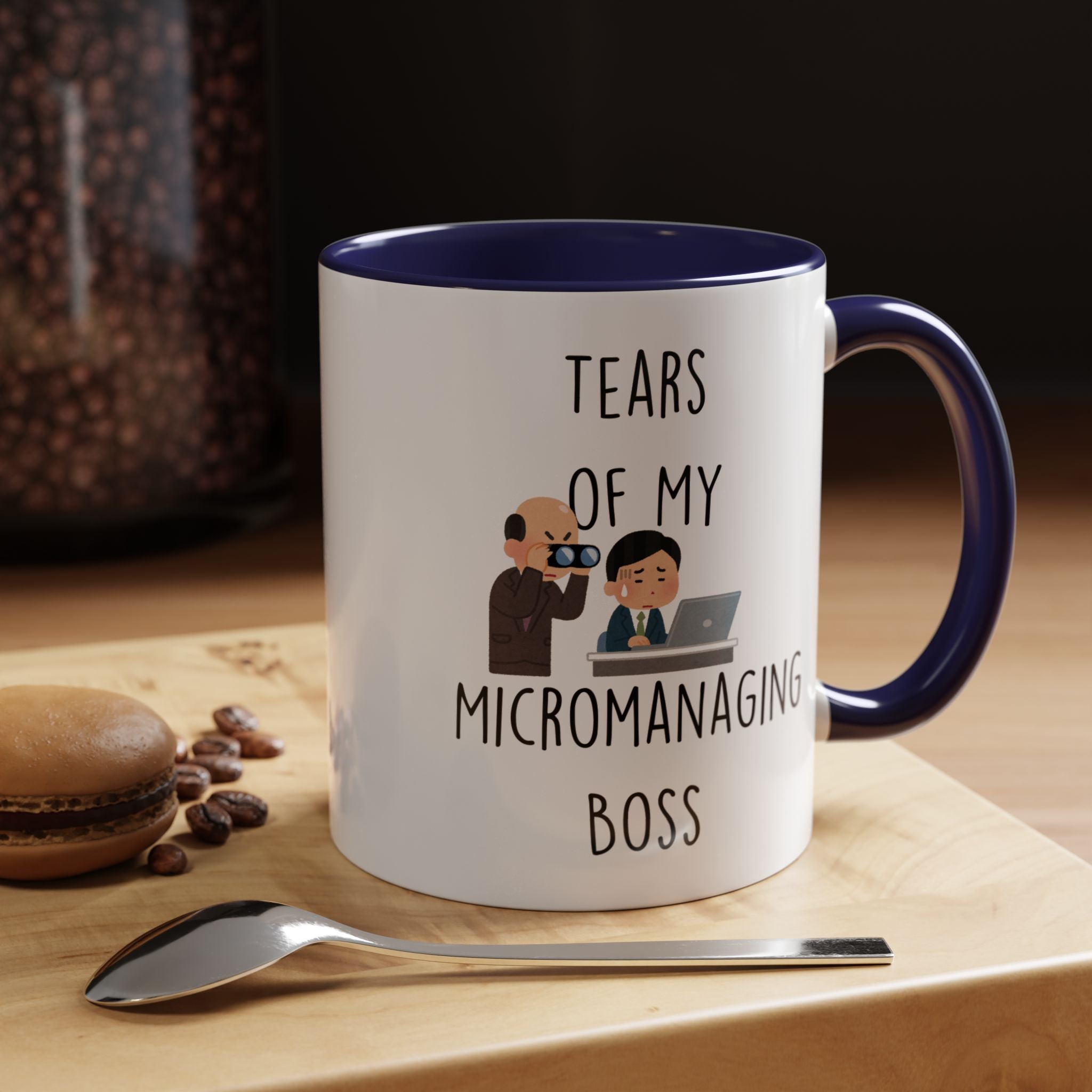 Funny Coffee Mug, Personalized Mug, Tears Of My Micromanaging Boss, Accent Cup (11, 15oz), Sarcastic Mug,  Tea Coffee Cup, Gift Under 20