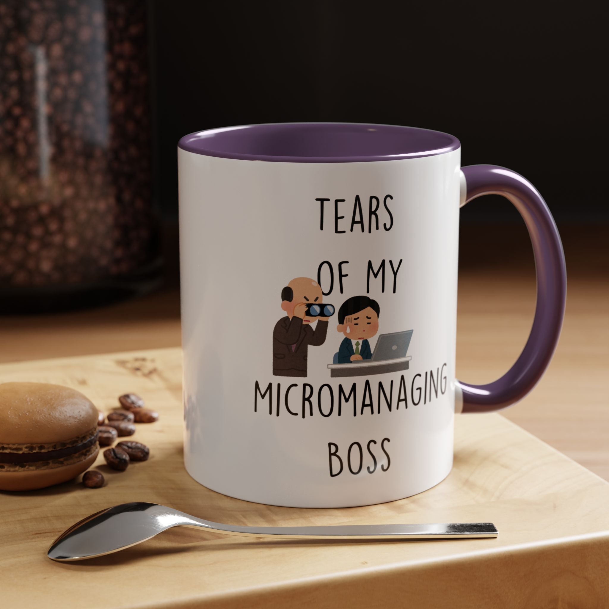 Funny Coffee Mug, Personalized Mug, Tears Of My Micromanaging Boss, Accent Cup (11, 15oz), Sarcastic Mug,  Tea Coffee Cup, Gift Under 20