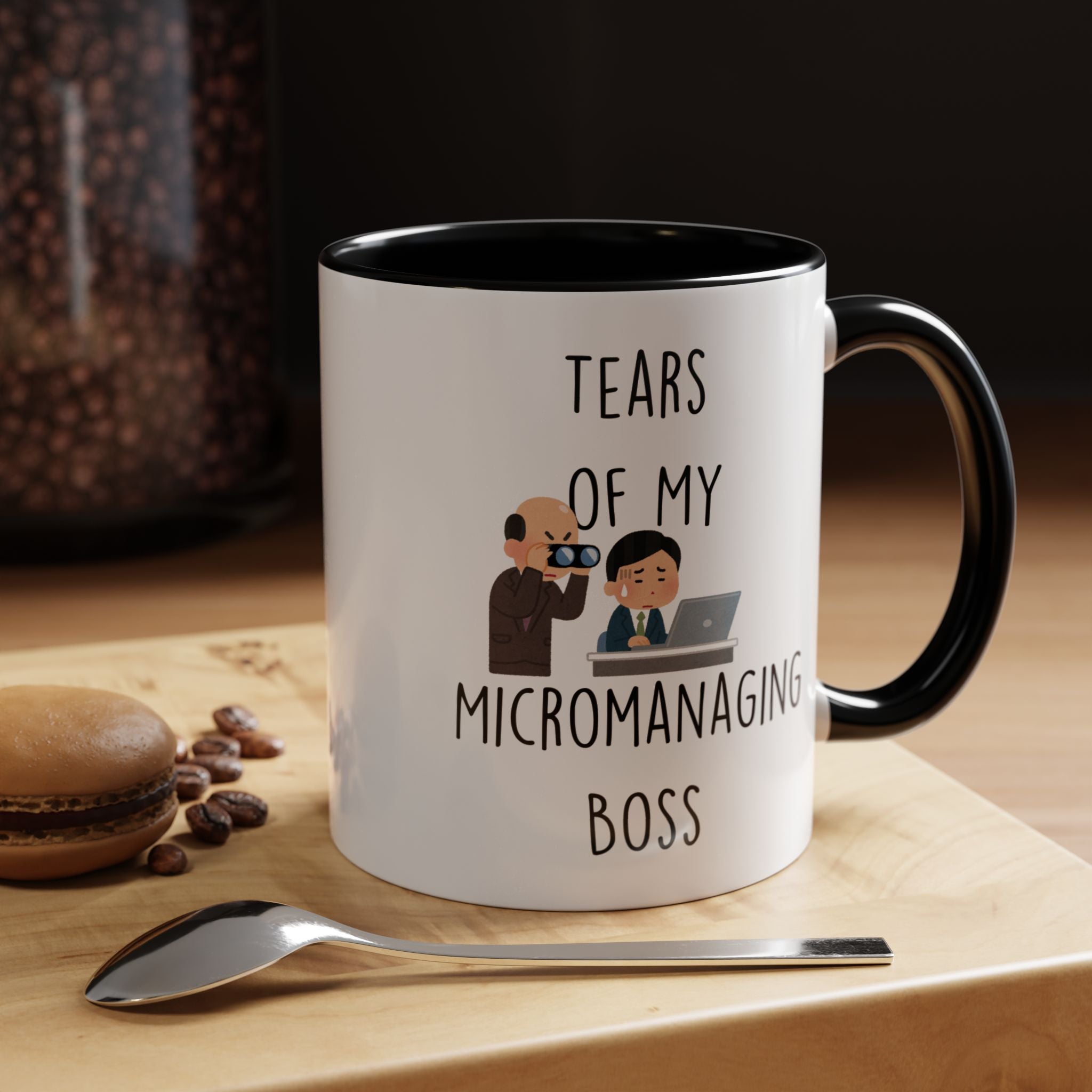 Funny Coffee Mug, Personalized Mug, Tears Of My Micromanaging Boss, Accent Cup (11, 15oz), Sarcastic Mug,  Tea Coffee Cup, Gift Under 20