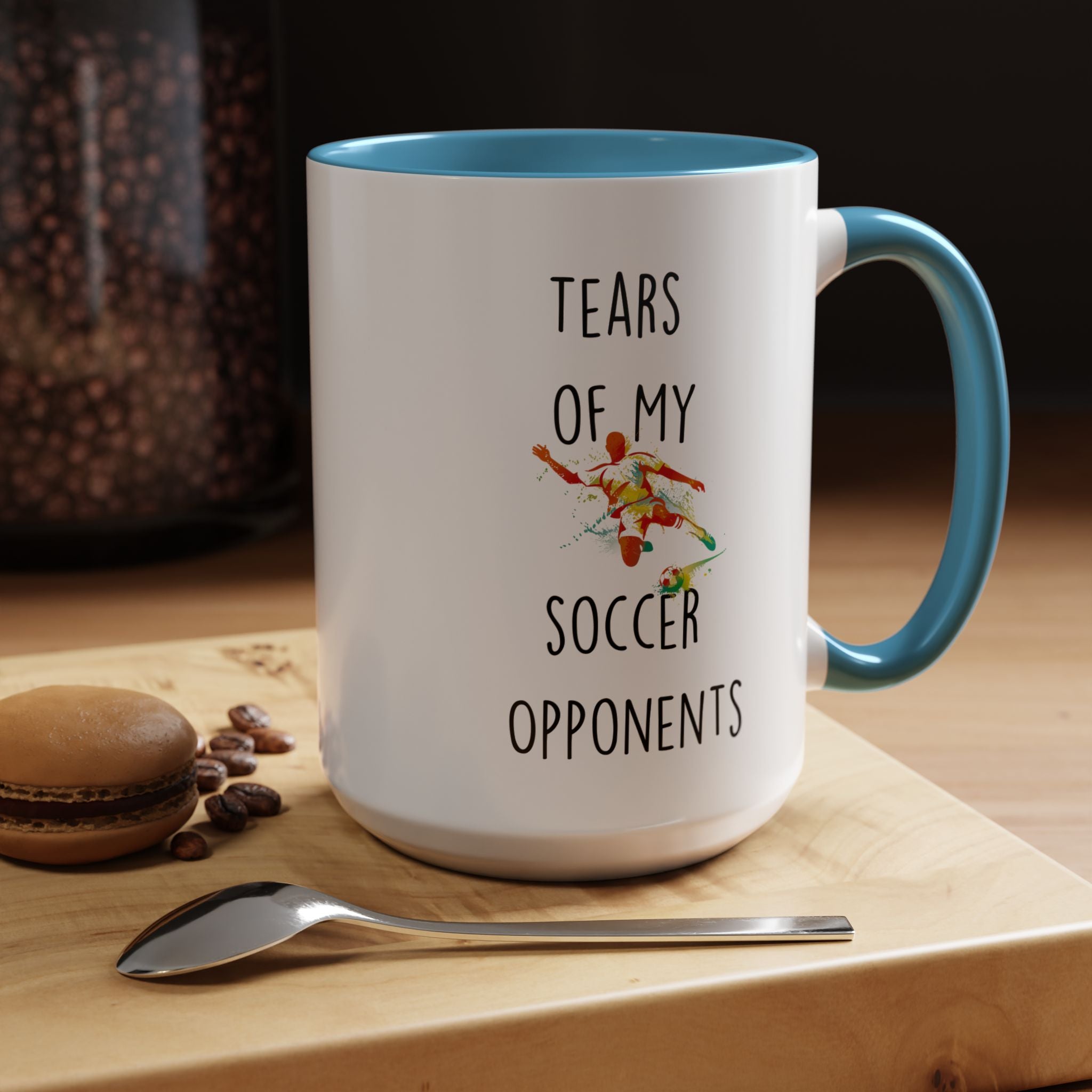 Personalized sarcastic coffee mug Tears Of My Soccer Opponents Tea Cup