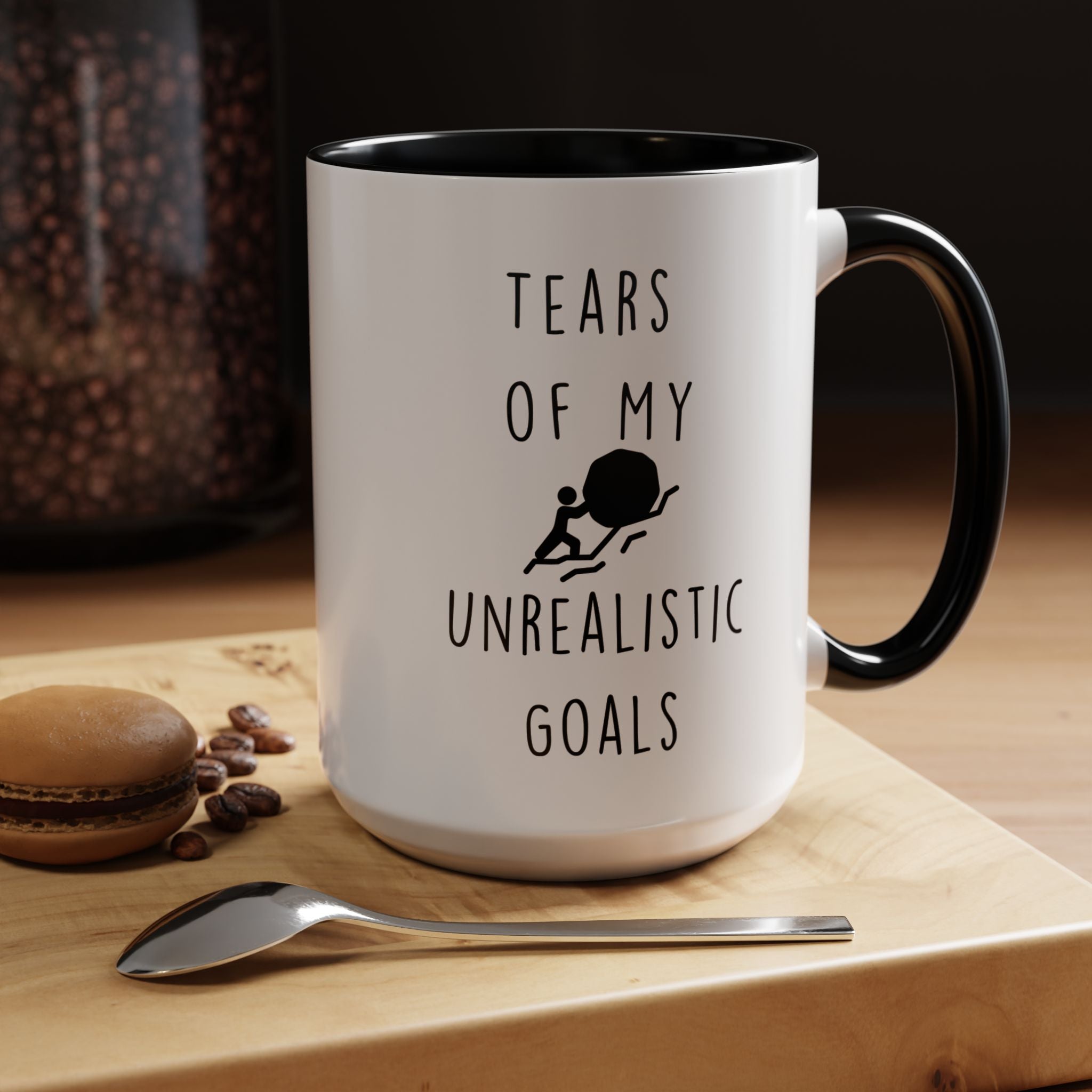 Funny Coffee Mug, Personalized Mug, Tears Of My Unrealistic Golas, Accent Cup (11, 15oz), Sarcastic Mug,  Tea Coffee Cup, Gift Under 20