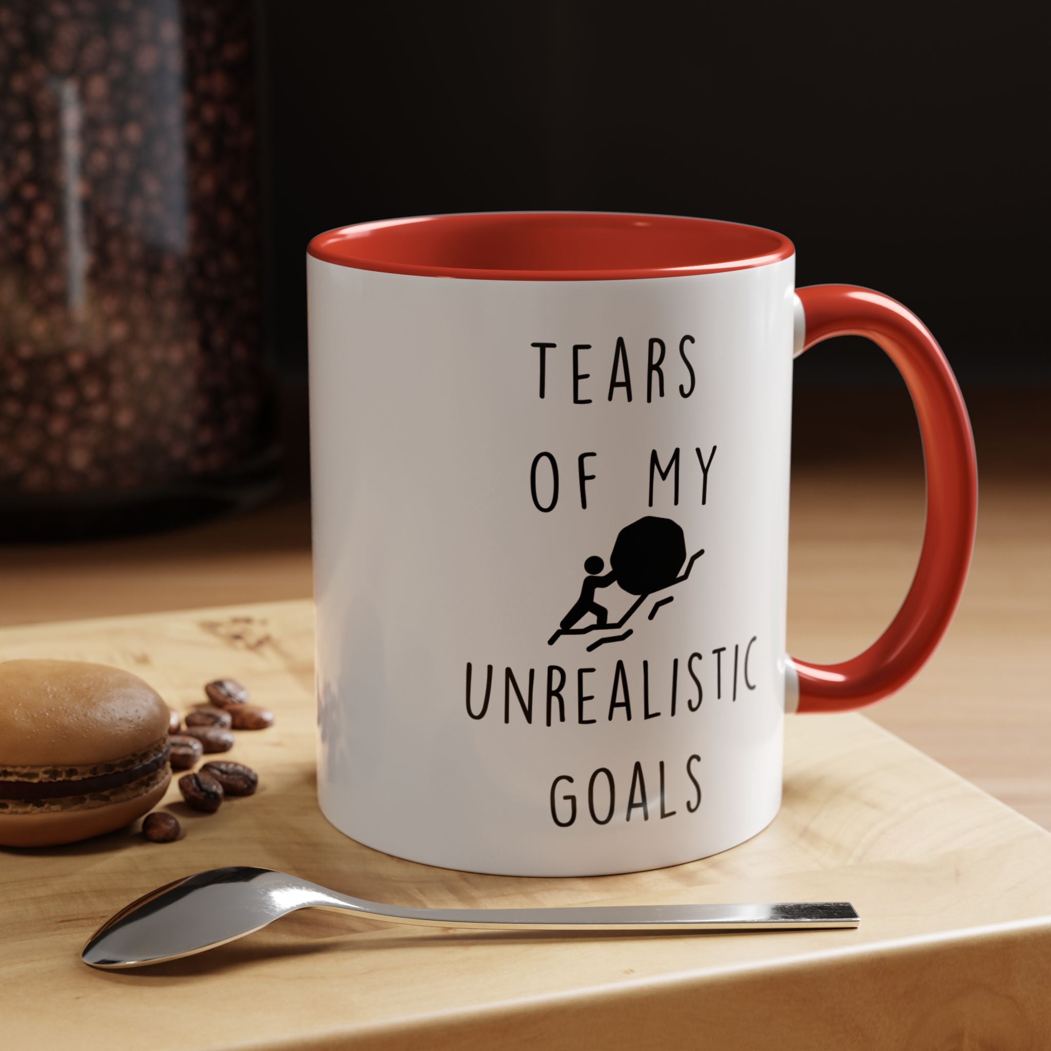 Funny Coffee Mug, Personalized Mug, Tears Of My Unrealistic Golas, Accent Cup (11, 15oz), Sarcastic Mug,  Tea Coffee Cup, Gift Under 20