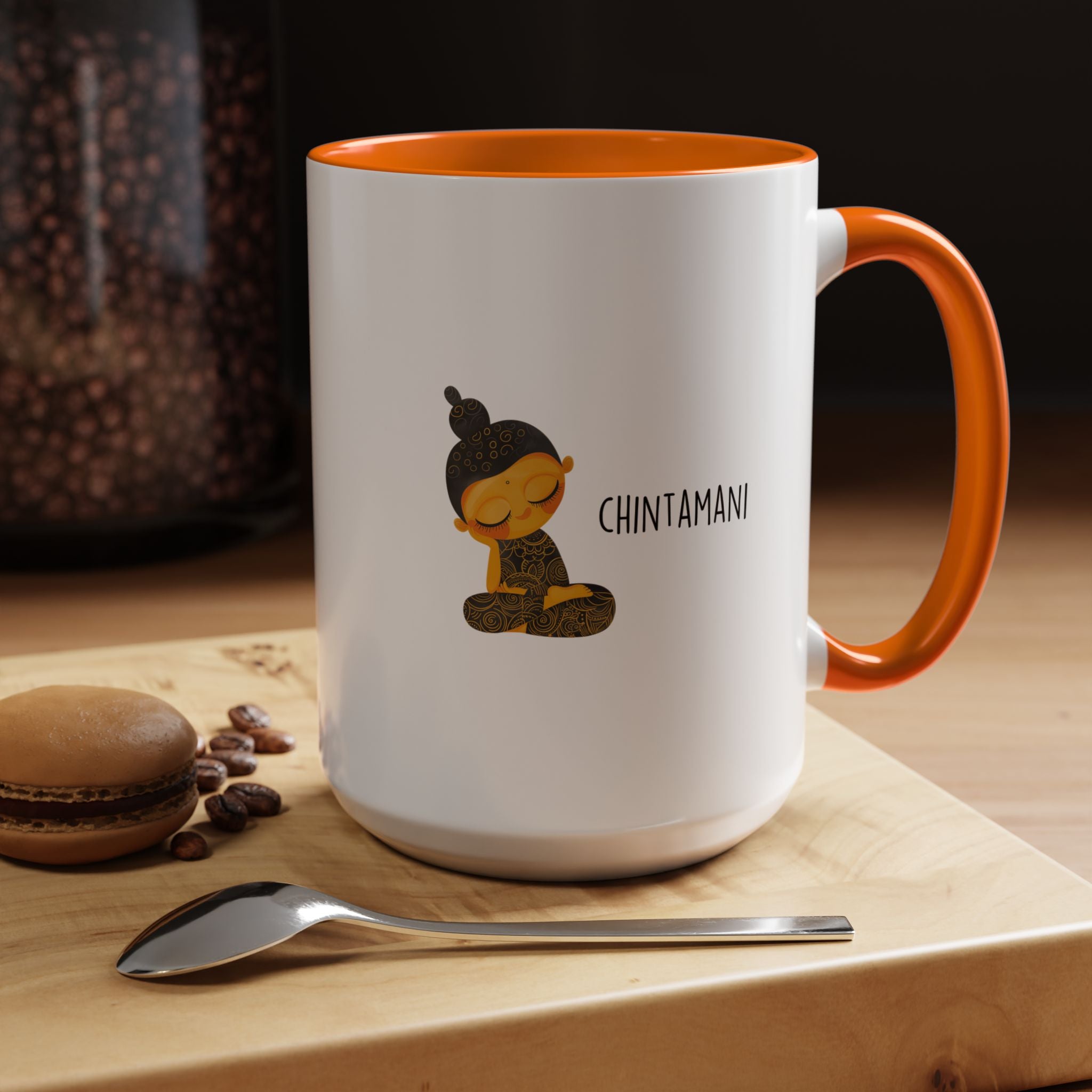 Funny Coffee Mug, Personalized Mug, Desi Roots Cup 'Chintamani' Indian Paki Accent Chai Cup (11/15oz), Gift Under 20, White Elephant