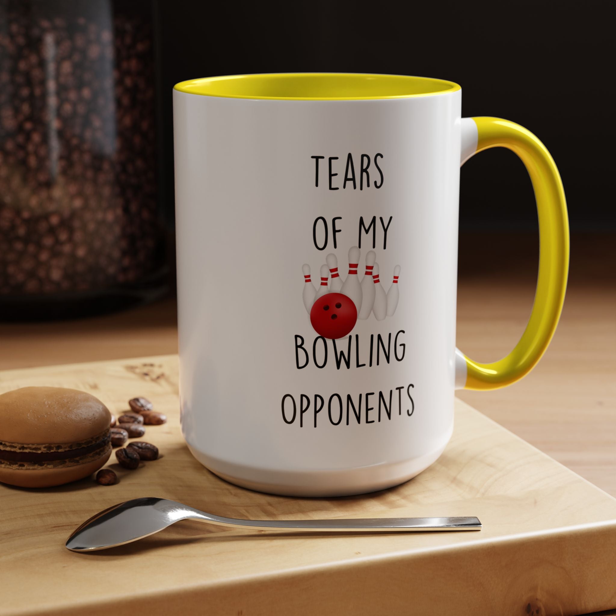 Funny Coffee Mug, Personalized Mug, Tears Of My Bowling Opponents, Accent Cup (11, 15oz), Sarcastic Mug,  Tea Coffee Cup, Gift Under 20