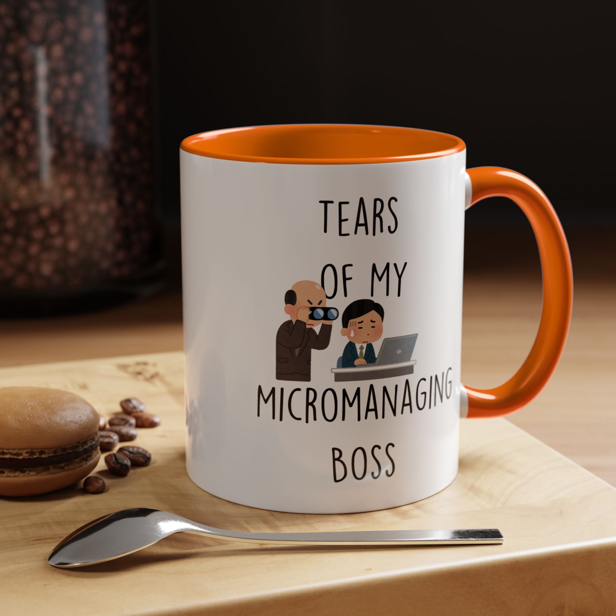 Funny Coffee Mug, Personalized Mug, Tears Of My Micromanaging Boss, Accent Cup (11, 15oz), Sarcastic Mug,  Tea Coffee Cup, Gift Under 20