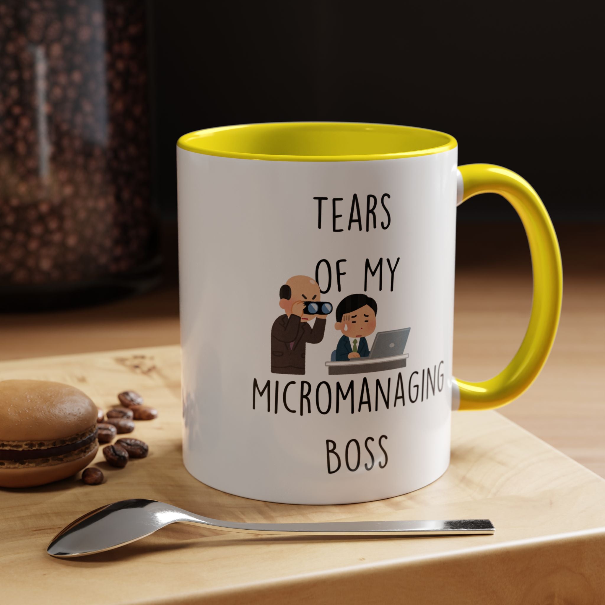 Funny Coffee Mug, Personalized Mug, Tears Of My Micromanaging Boss, Accent Cup (11, 15oz), Sarcastic Mug,  Tea Coffee Cup, Gift Under 20