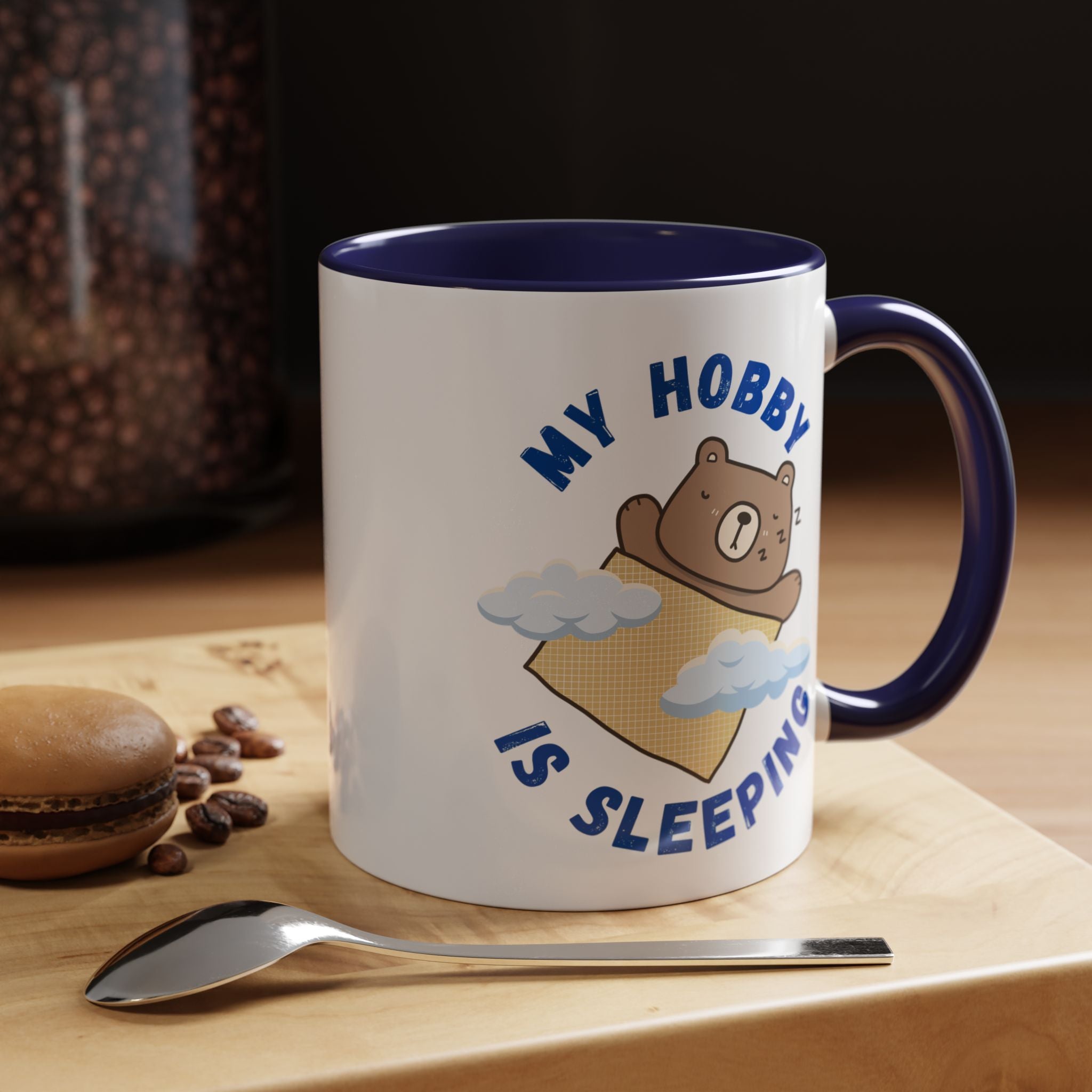 My Hobby Is Sleeping Funny Personalized Mug, Tea Coffee Mug, Accent Cup (11, 15oz), Gift Under 20, White Elephant Gift