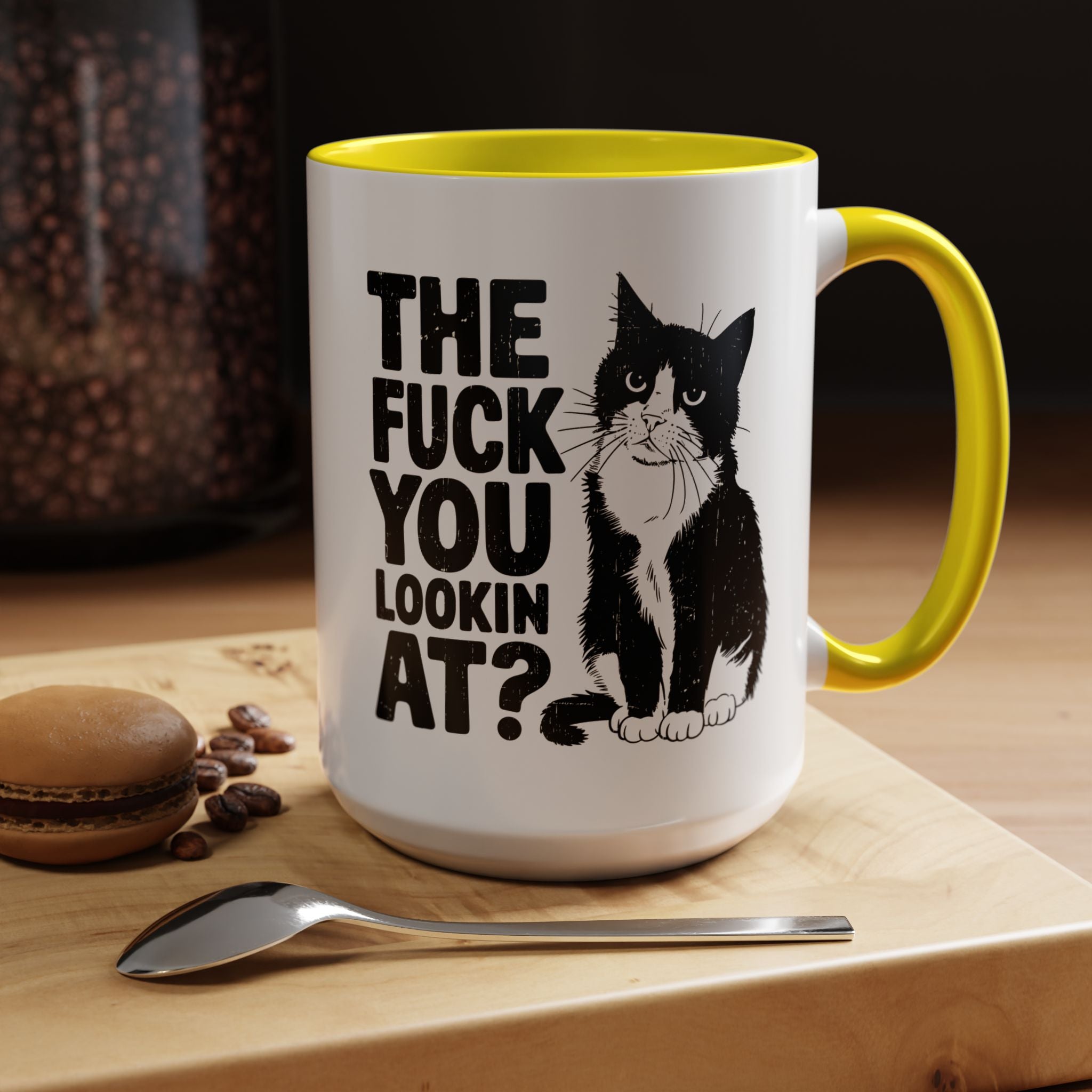 The FUCK You Lookin At | Funny Coffee Mug, Sarcastic Tea Cup, Unique Gift Idea