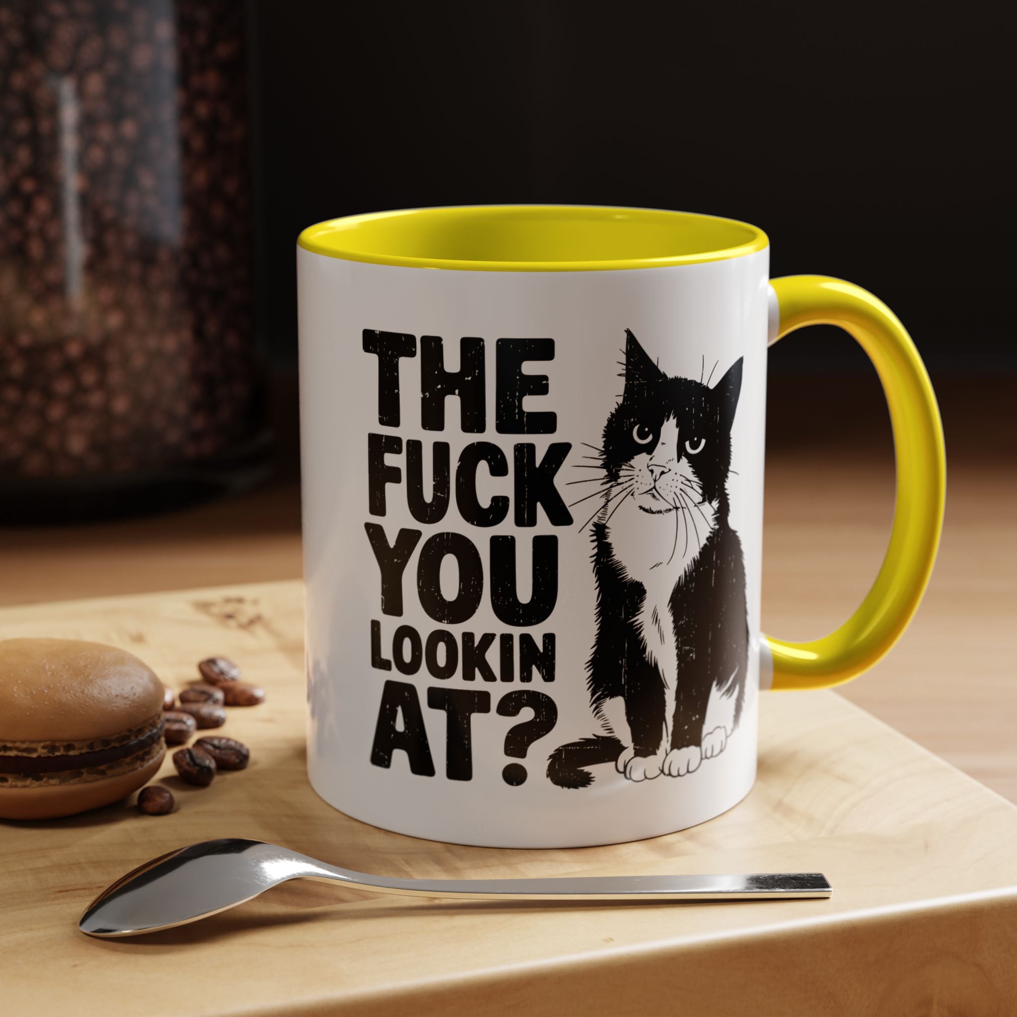 The FUCK You Lookin At | Funny Coffee Mug, Sarcastic Tea Cup, Unique Gift Idea