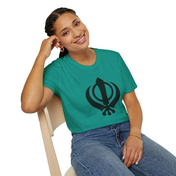 Golden Temple Khanda T-Shirt, Sikhism Symbol Shirt, Pride of Sikh Religion Apparel, Unisex Softstyle Tee, Sikh Gift