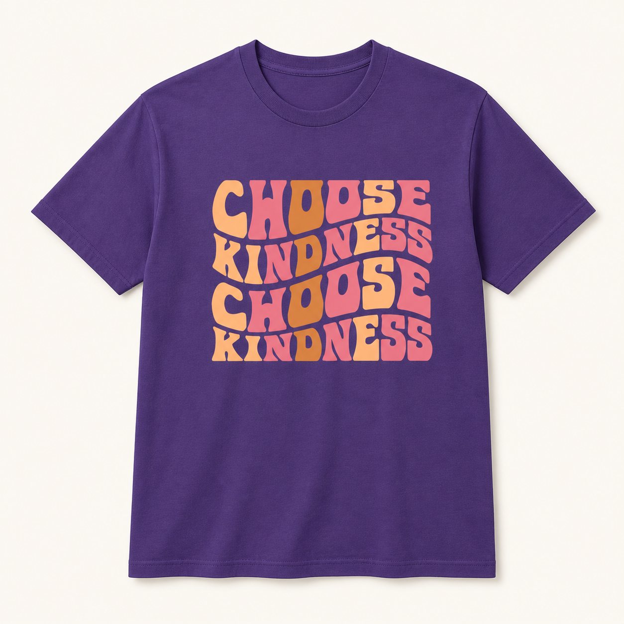 Purple Groovy Choose Kindness unisex T-shirt front view