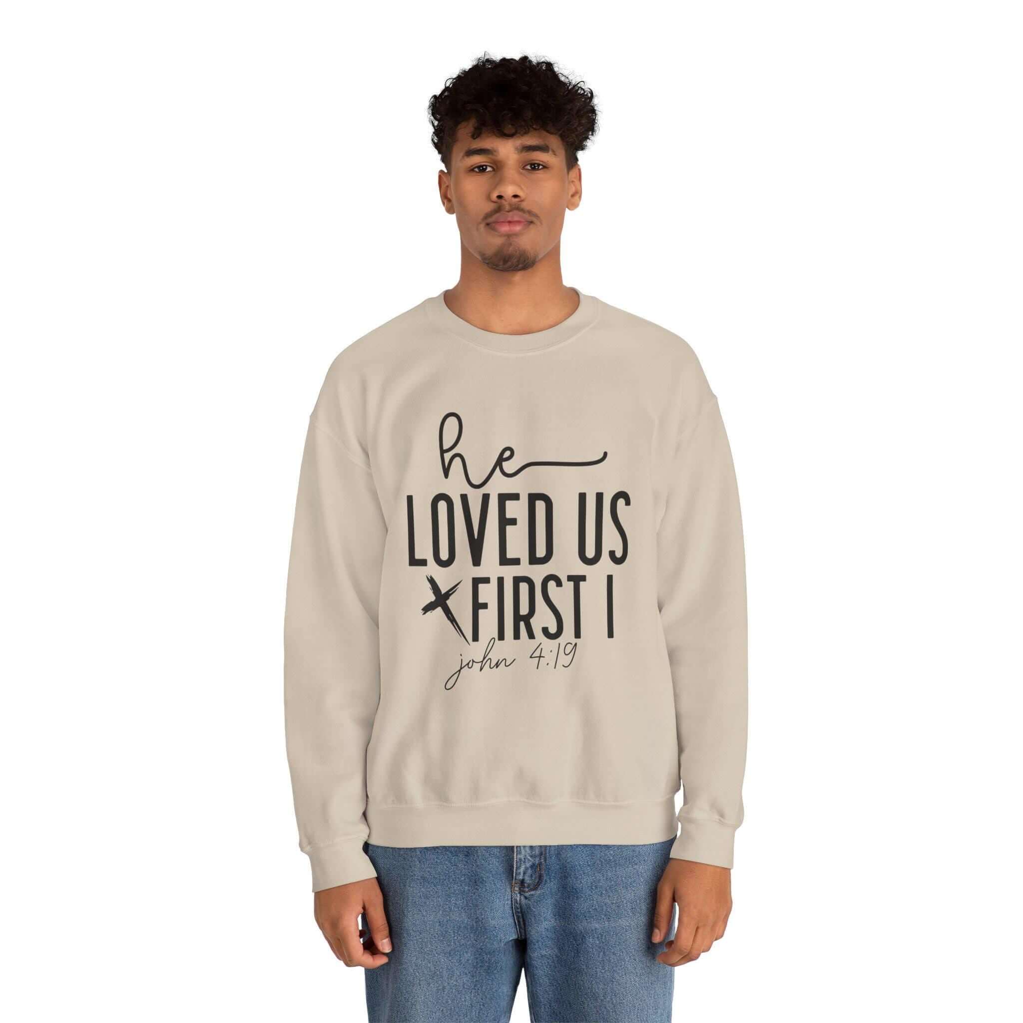 He Loved Us First Faith Based Inspirational Apparel Christian Cloth...
